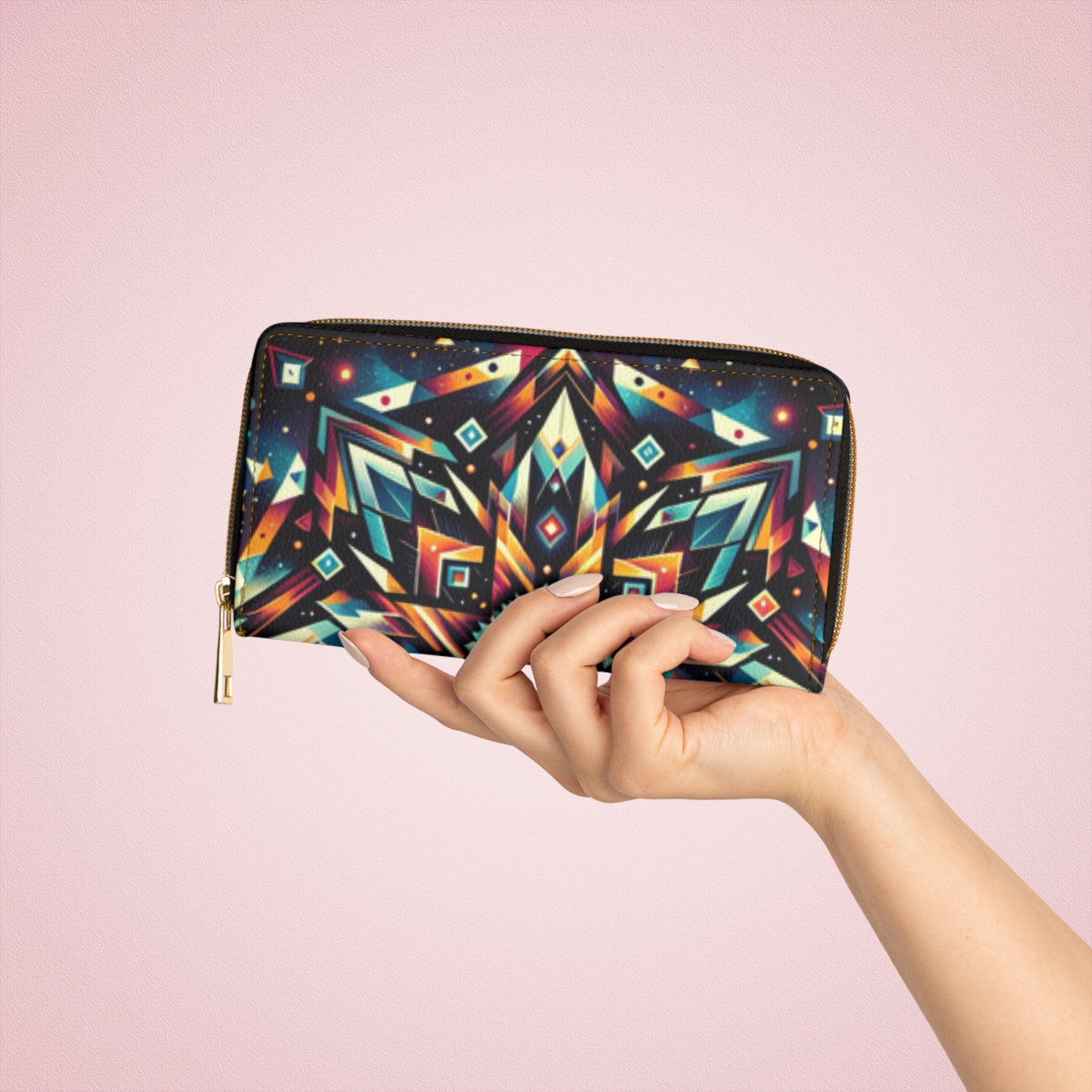 Geometric Tribal, Zipper Wallet