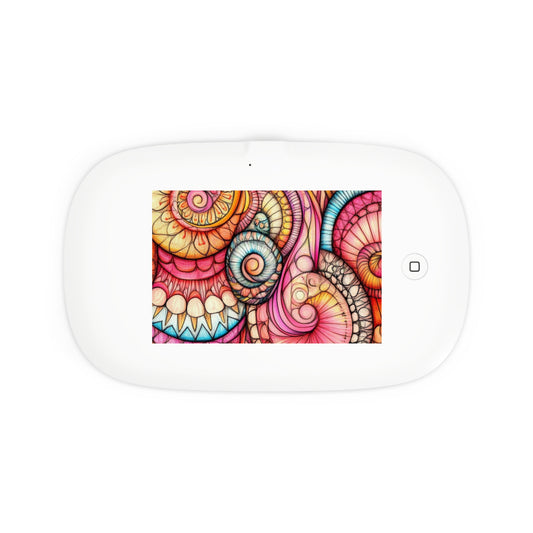 Abstract Seashell, UV Phone Sanitizer and Wireless Charging Pad