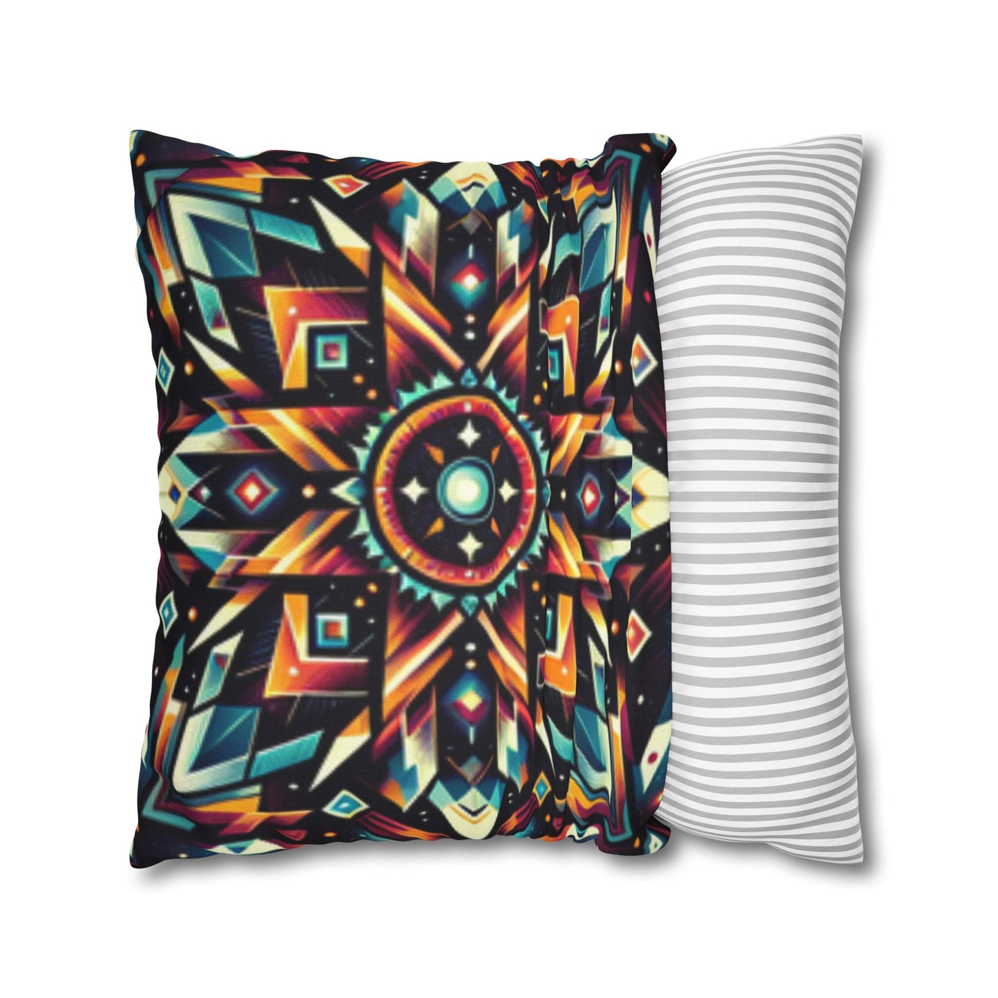 Geometric Tribal, Spun Polyester Square Pillowcase