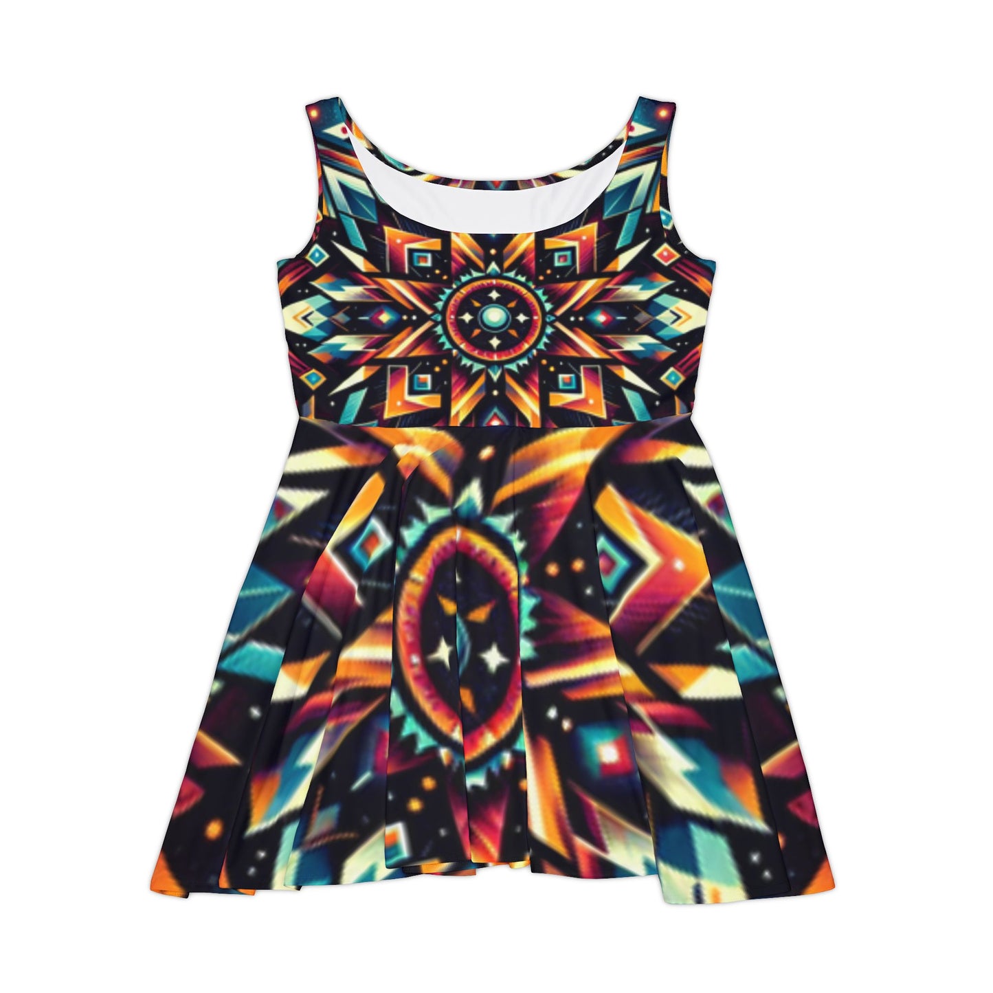 Geometric Tribal, Women's Skater Dress (AOP)