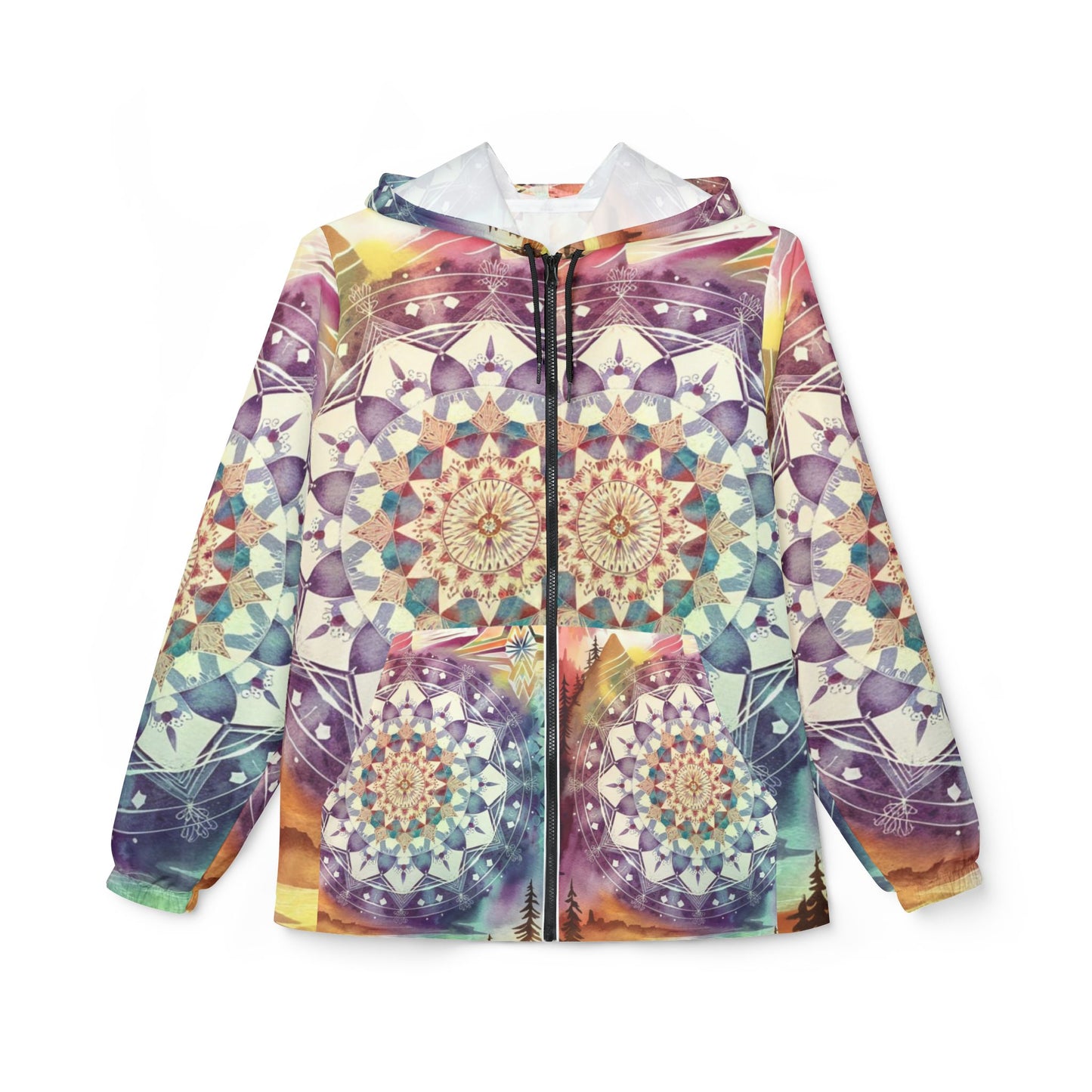 Geometric Pastel Rainbow,  Unisex Windbreaker Jacket (AOP)