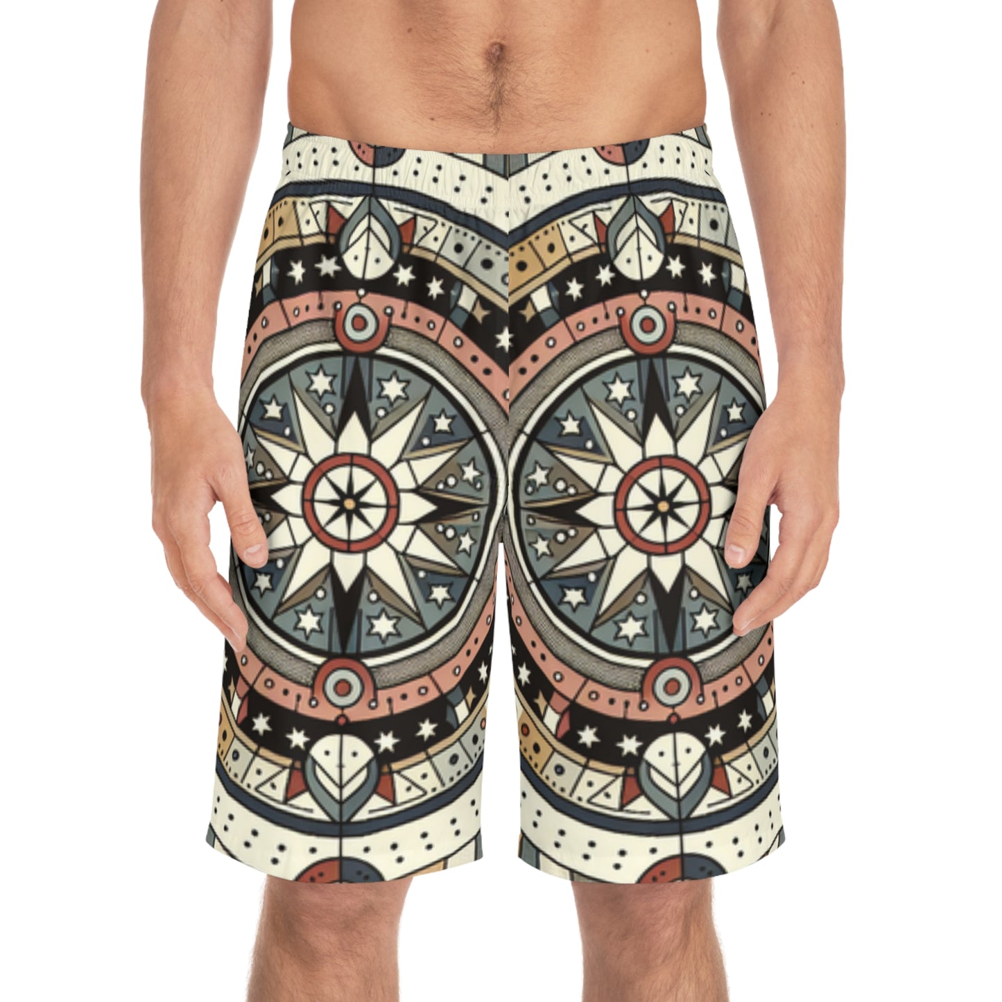 Sandstone, Men's Board Shorts (AOP)