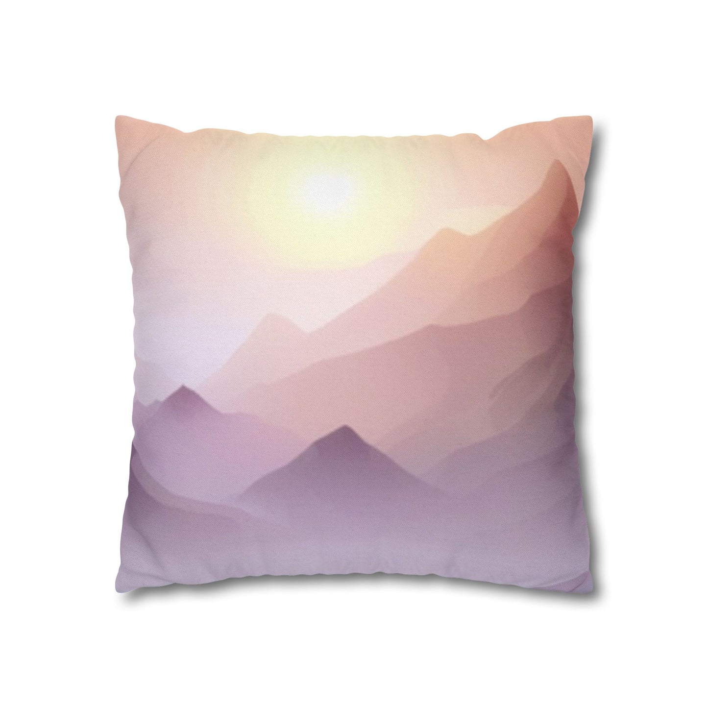 Purple Mountains, Polyester Square Pillowcase