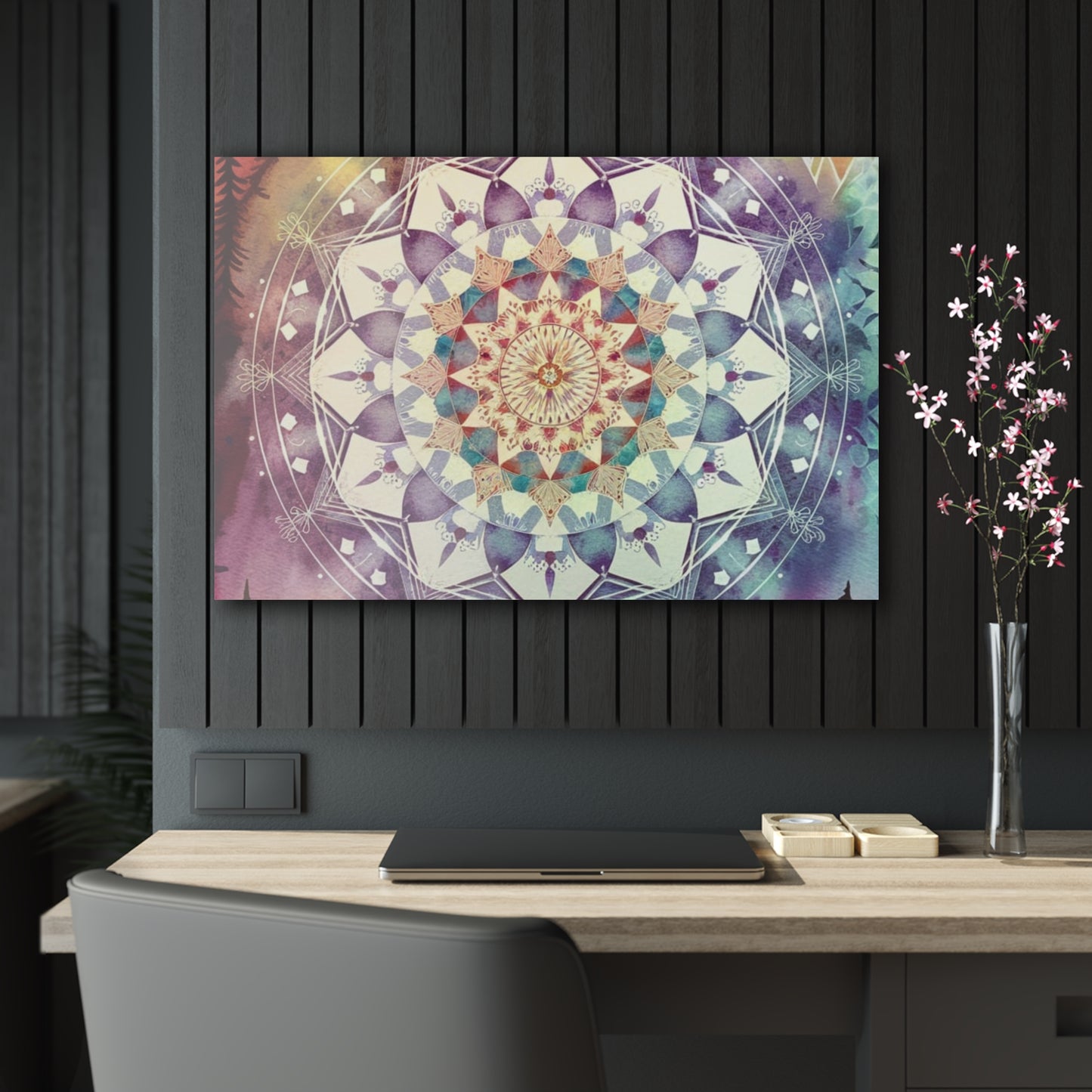 Geometric Pastel Rainbow, Acrylic Prints