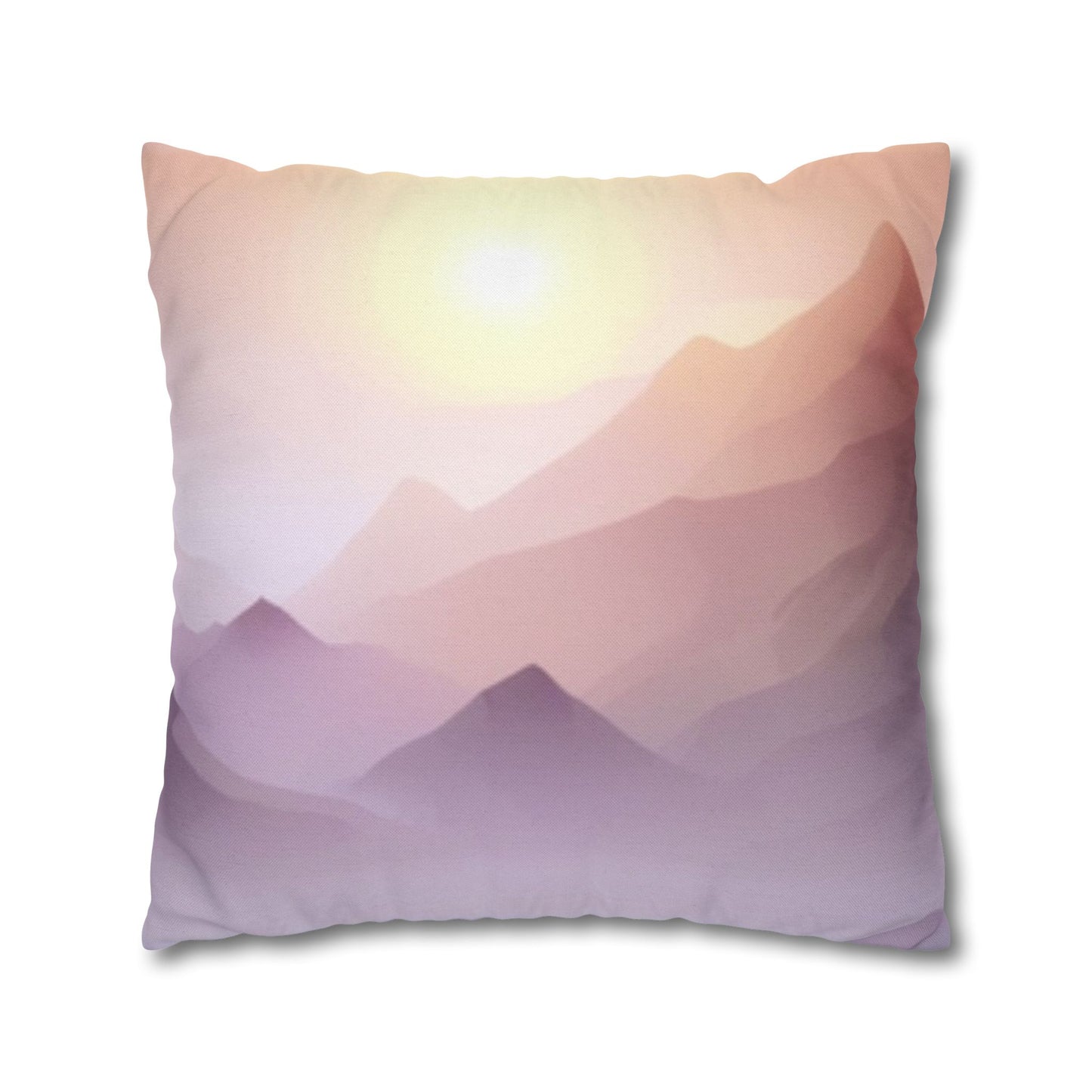 Purple Mountains, Polyester Square Pillowcase