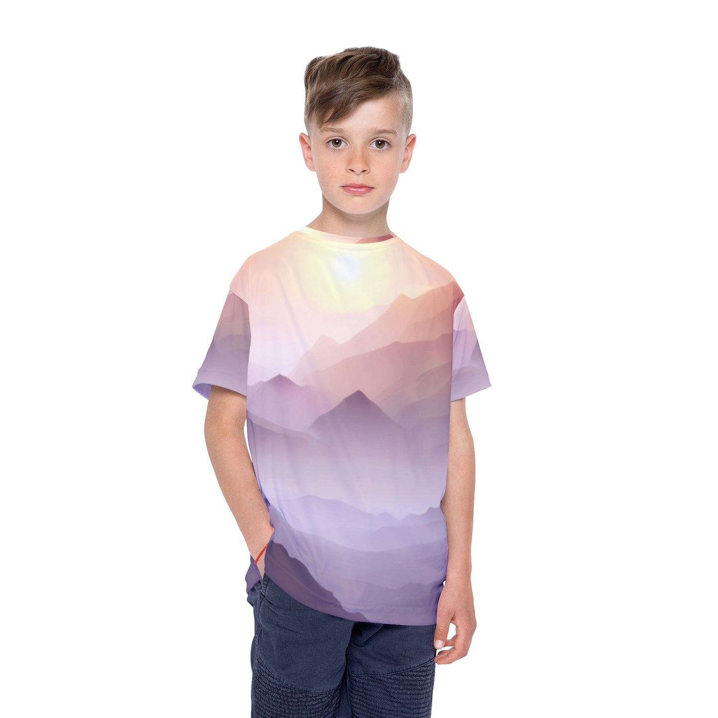 Purple Mountains, Unisex Kids Sports Jersey (AOP)