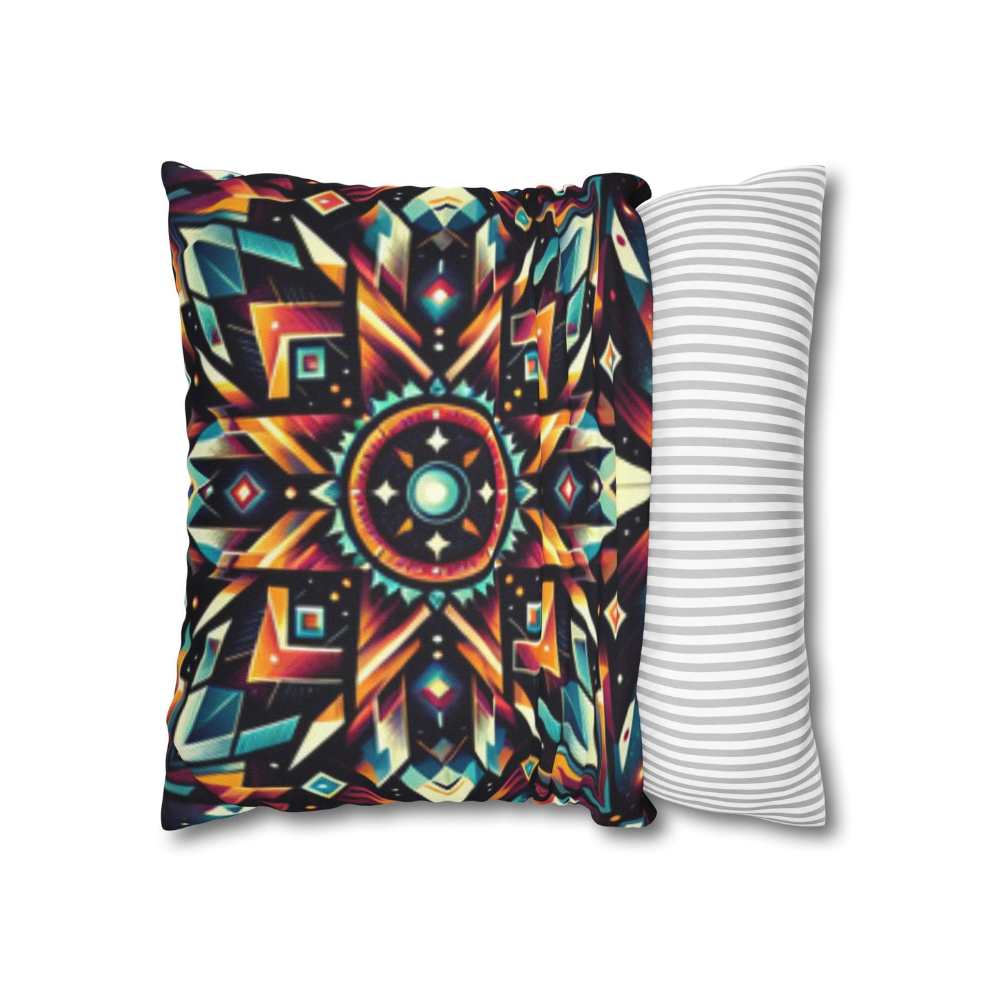 Geometric Tribal, Spun Polyester Square Pillowcase