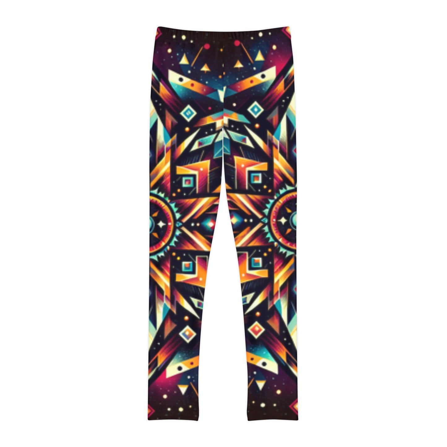 Geometric Tribal, Unisex Youth Full-Length Leggings (AOP)