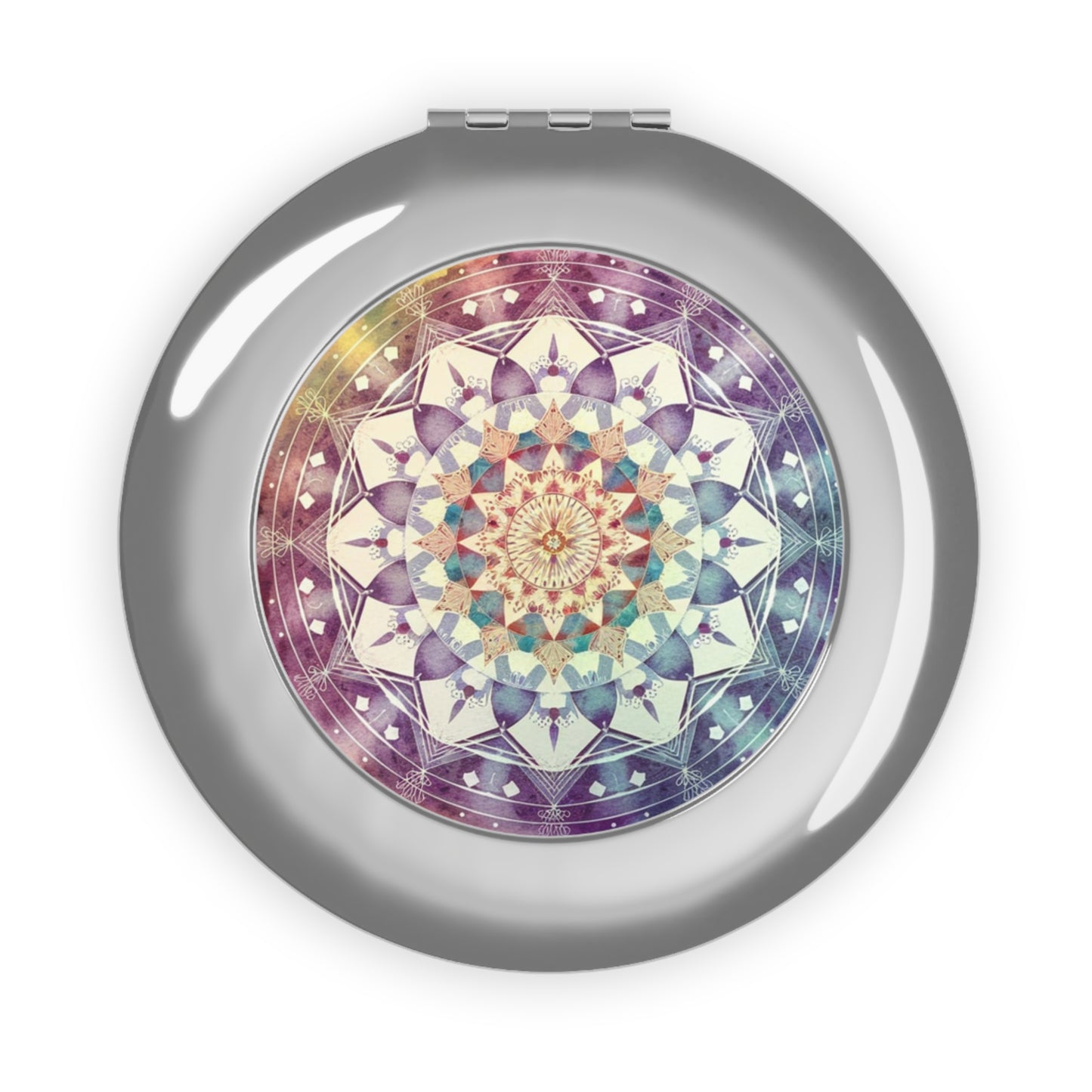 Geometric Pastel Rainbow, Compact Travel Mirror