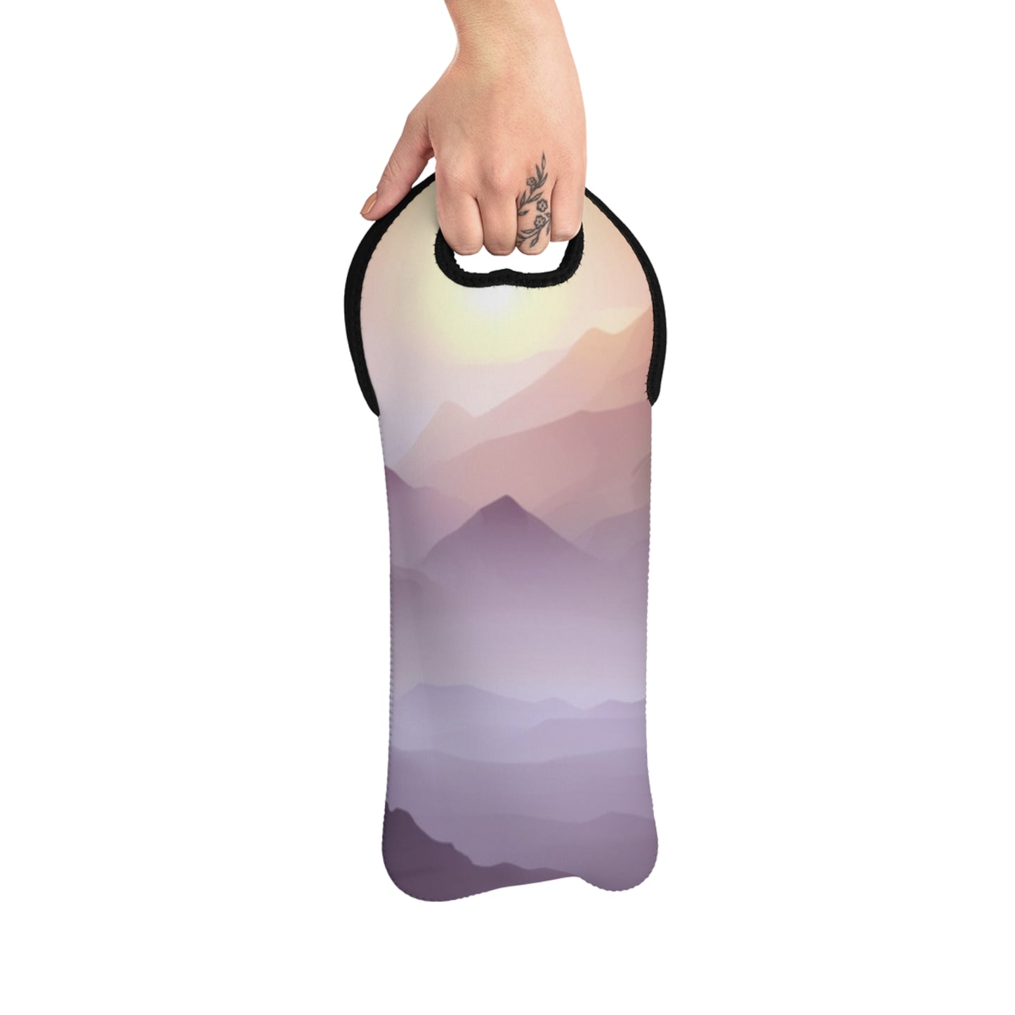 Purple Mountains, Wine Tote Bag