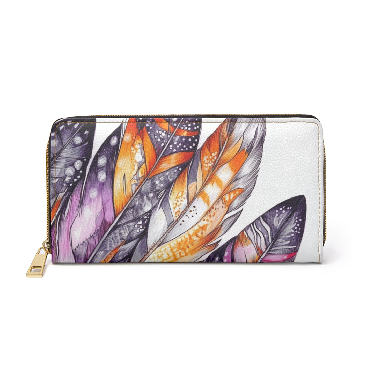 White Feather,  Zipper Wallet