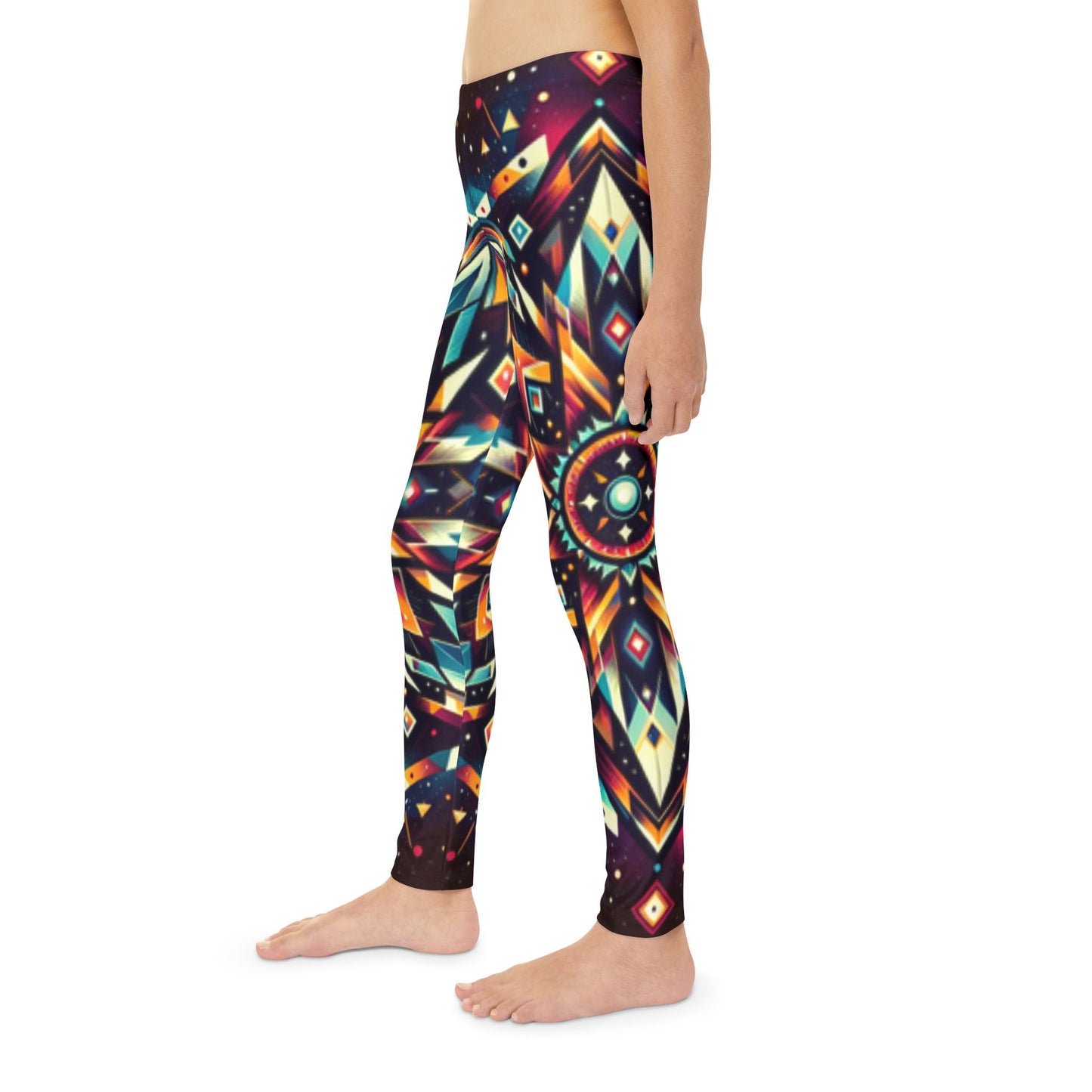 Geometric Tribal, Unisex Youth Full-Length Leggings (AOP)