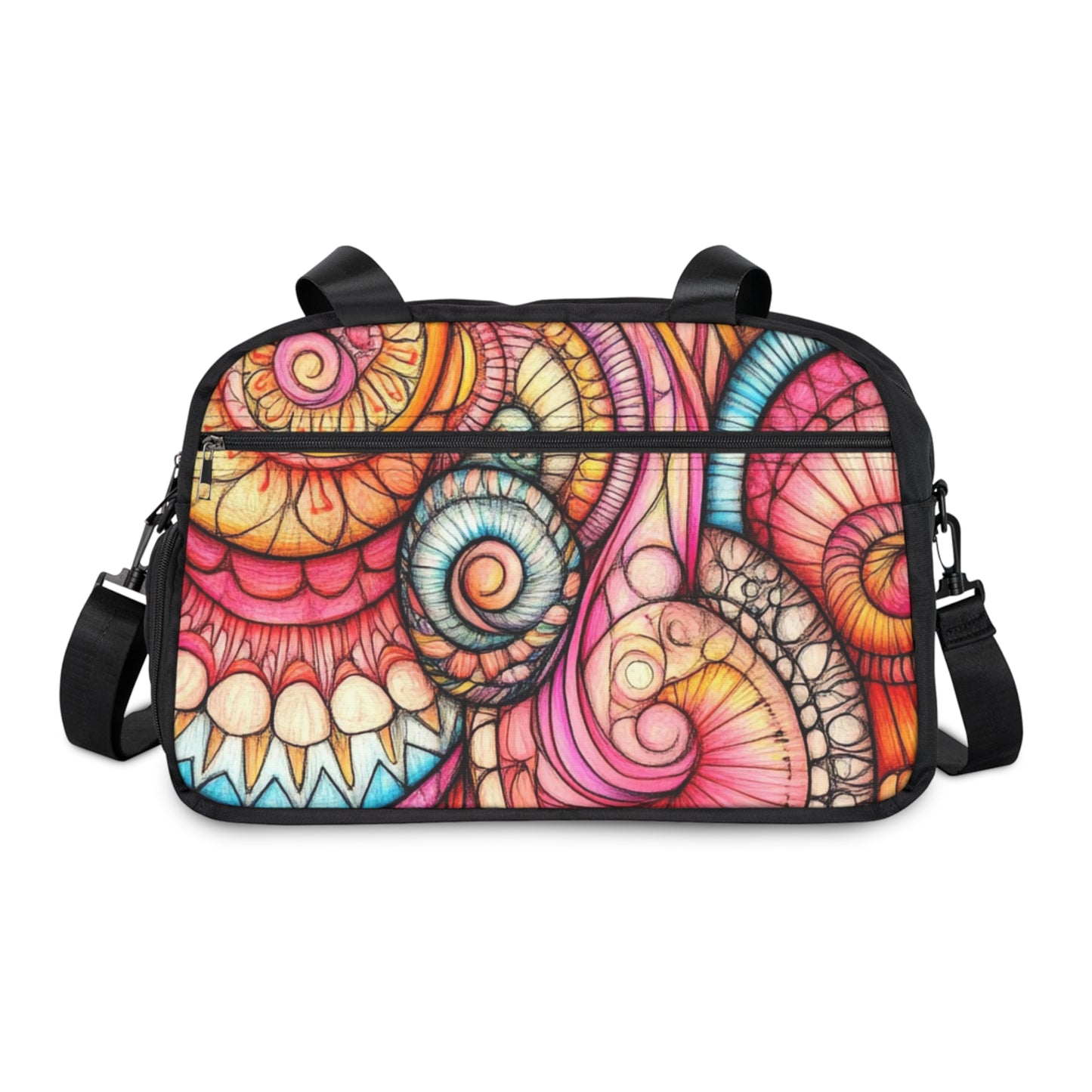 Abstract Seashell, Fitness Handbag