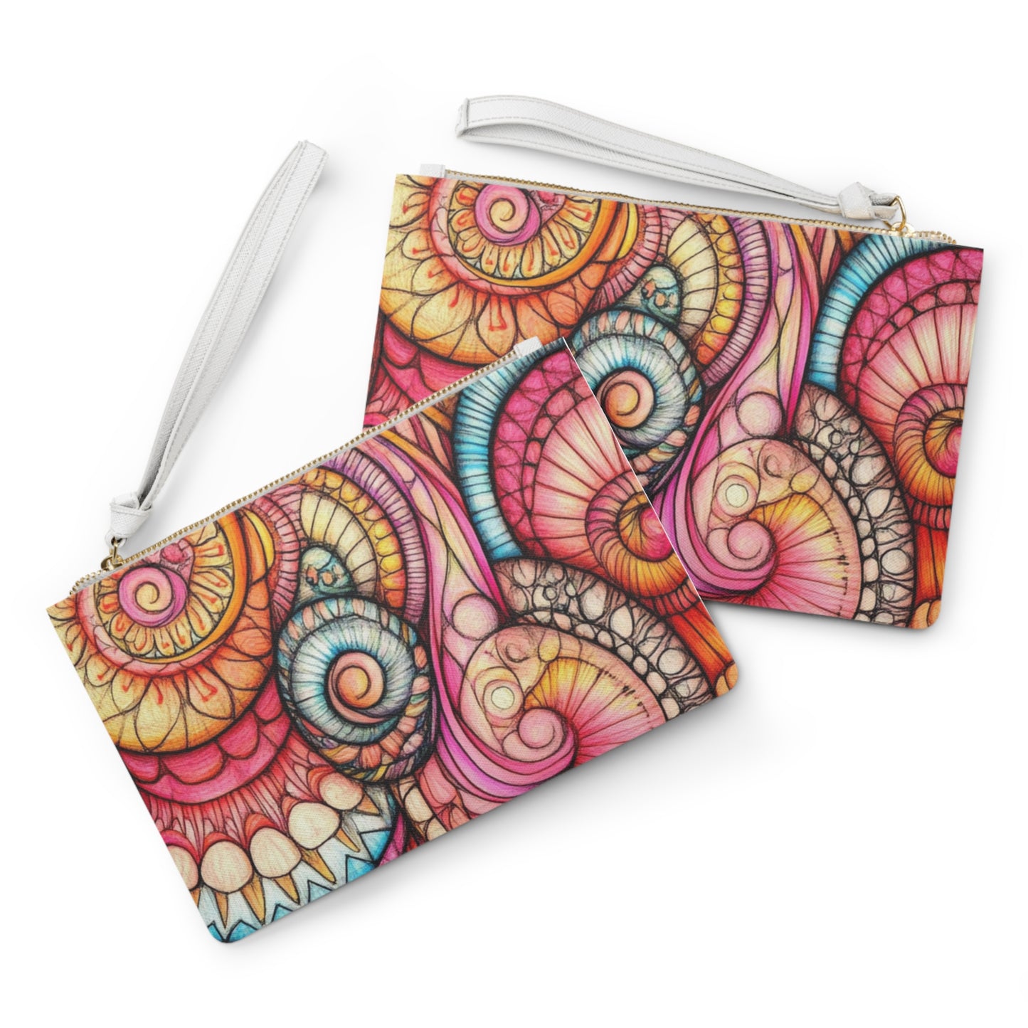 Abstract Seashells, Clutch Bag