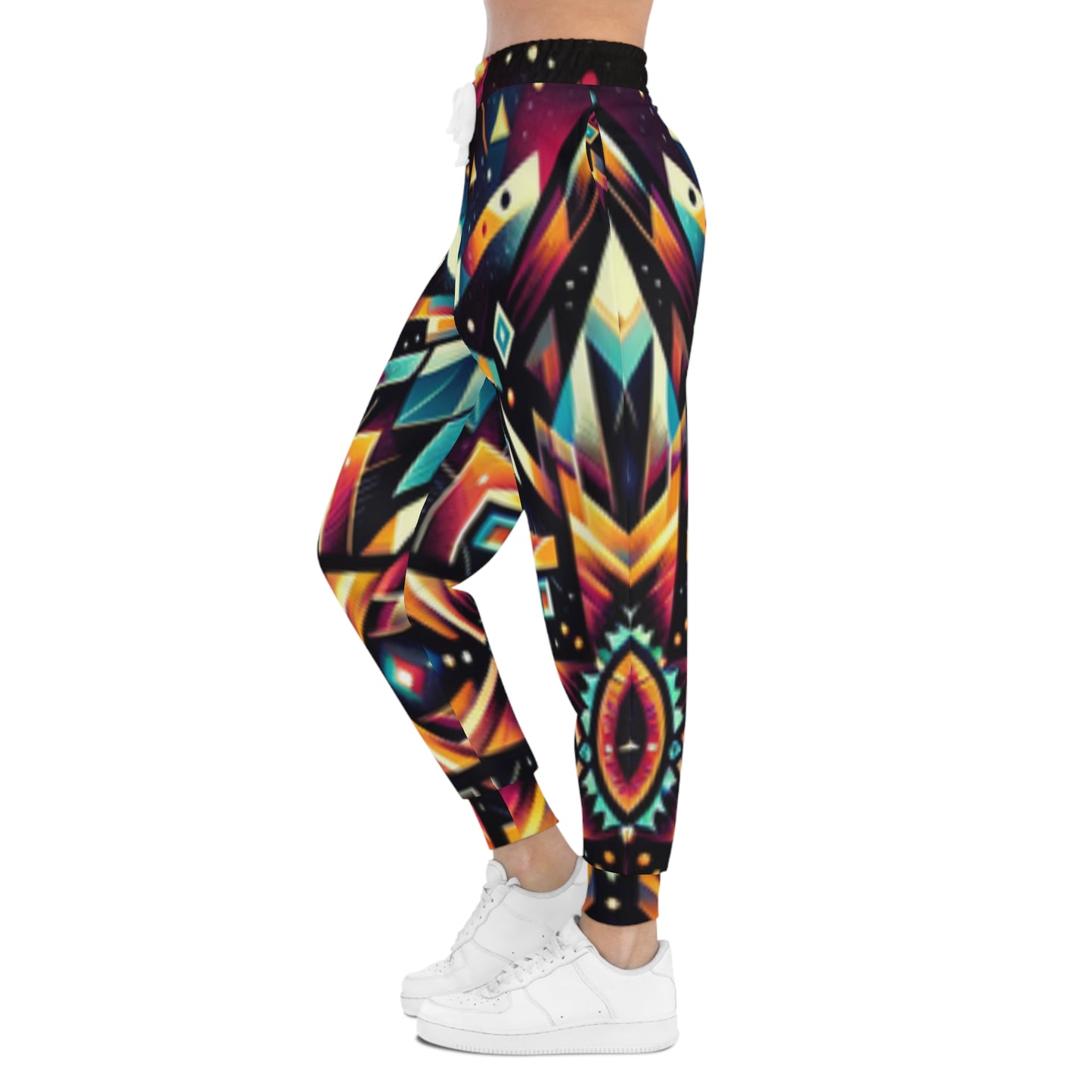 Geometric Tribal, Unisex Athletic Joggers (AOP)