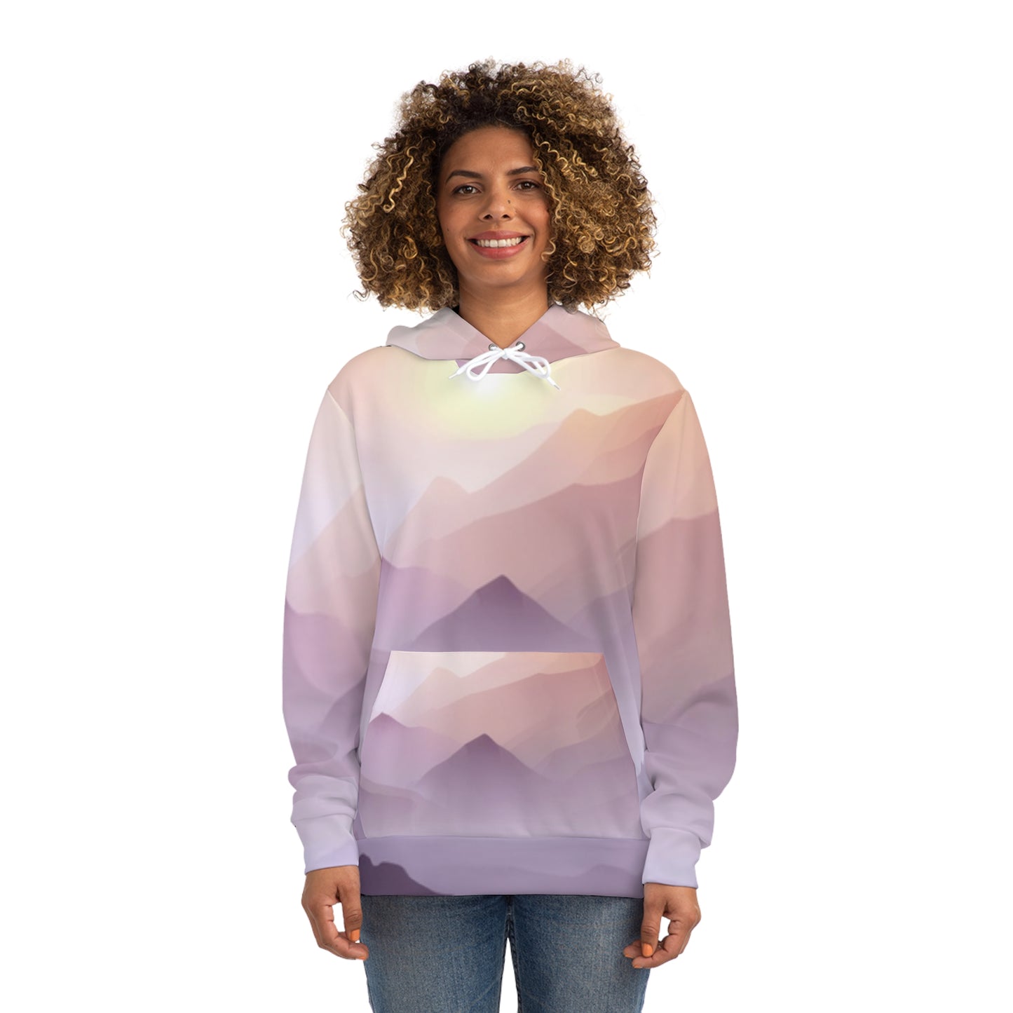 Purple Mountains, Unisex Fashion Hoodie (AOP)