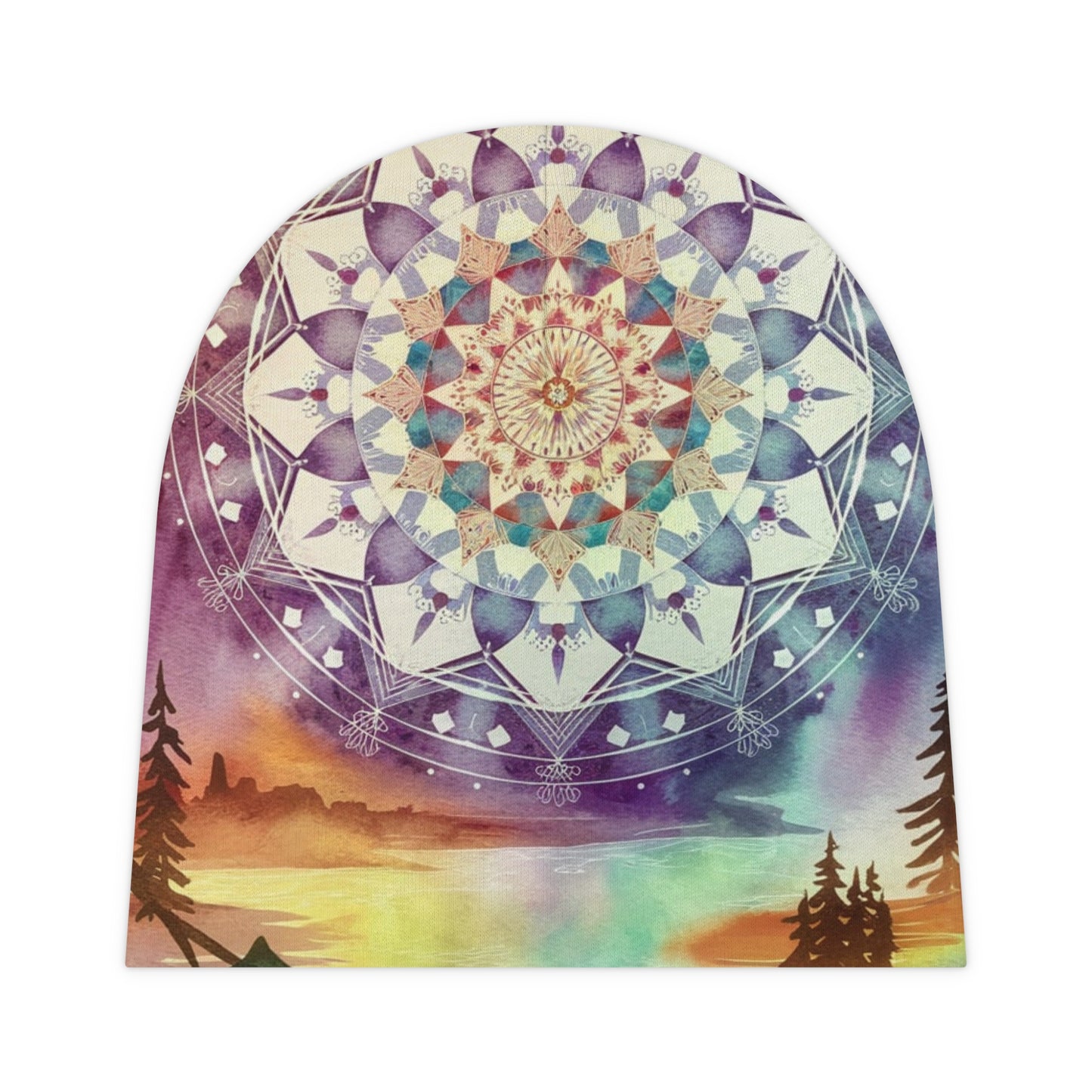 Geometric Pastel Rainbow, Baby Beanie (AOP)