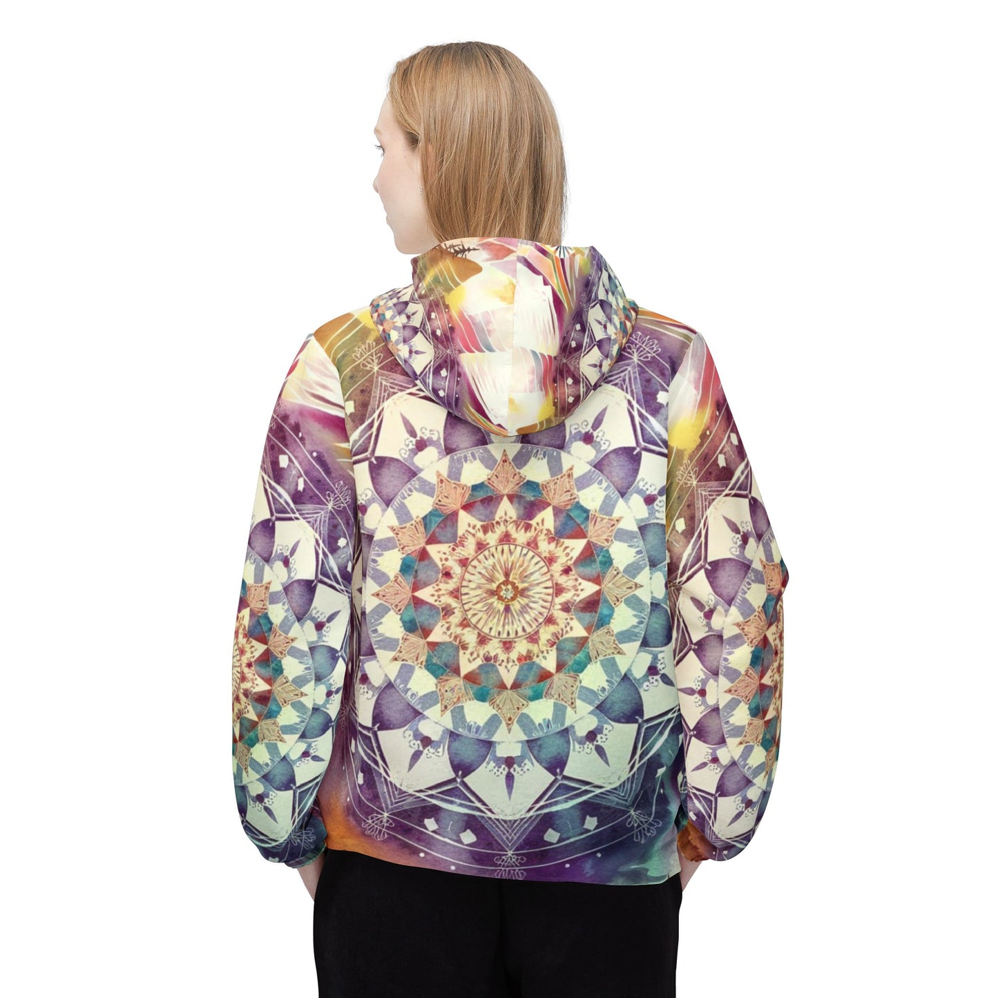 Geometric Pastel Rainbow,  Unisex Windbreaker Jacket (AOP)