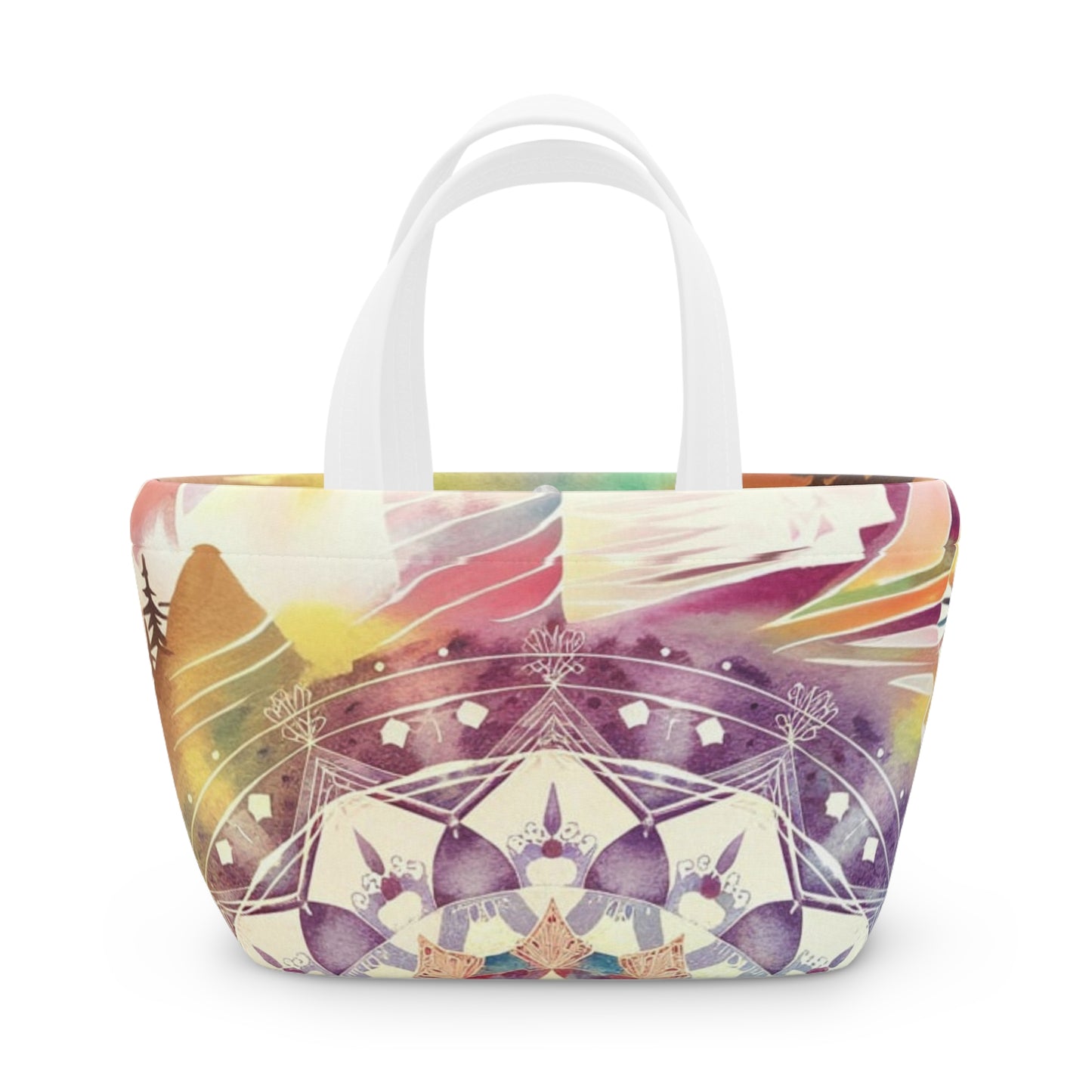 Geometric Pastel Rainbow, Lunch Bag