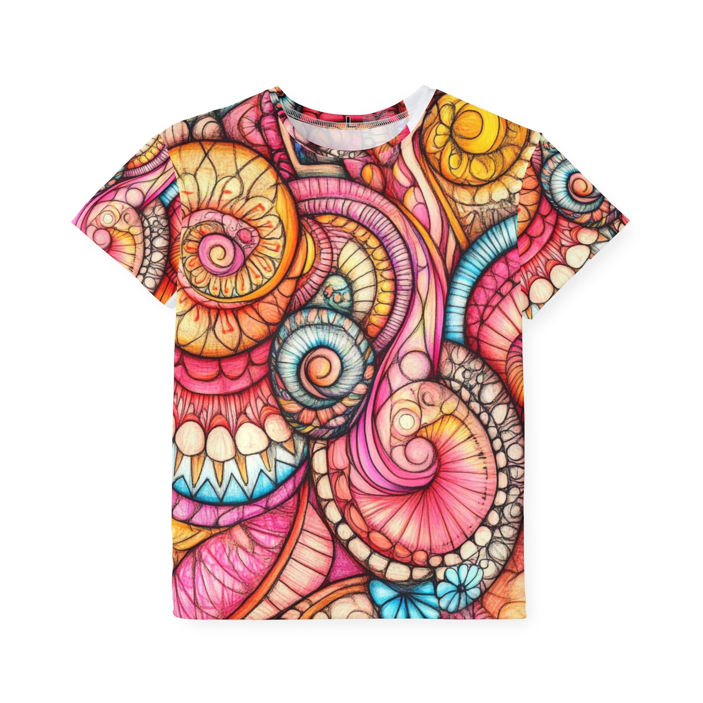 Abstract Seashell, Unisex Kids Sports Jersey (AOP)