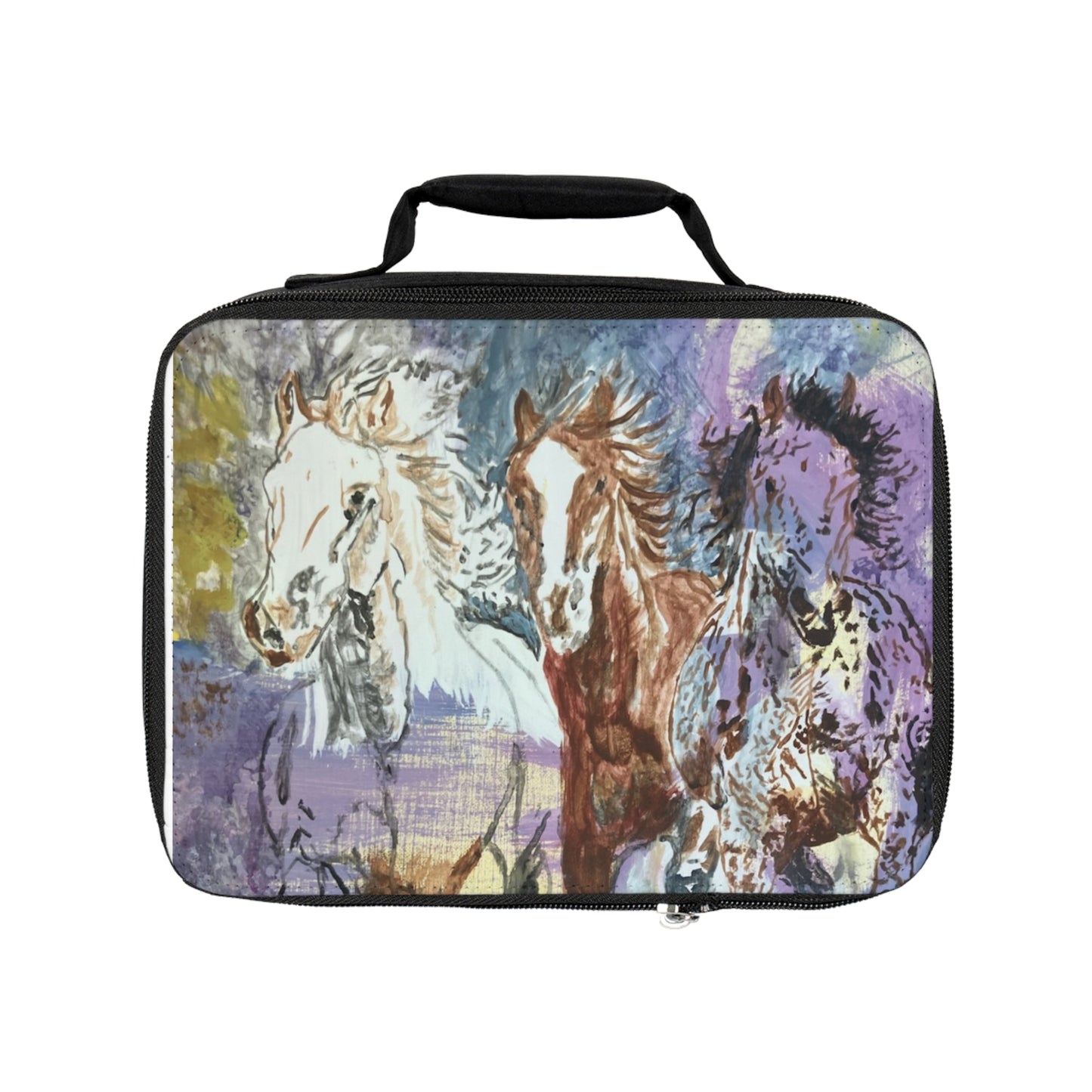Equestrian Lunch Bag -"Free as the Breeze" Insulated Lunch Tote, Perfect for School, Work, Picnics, Gifts