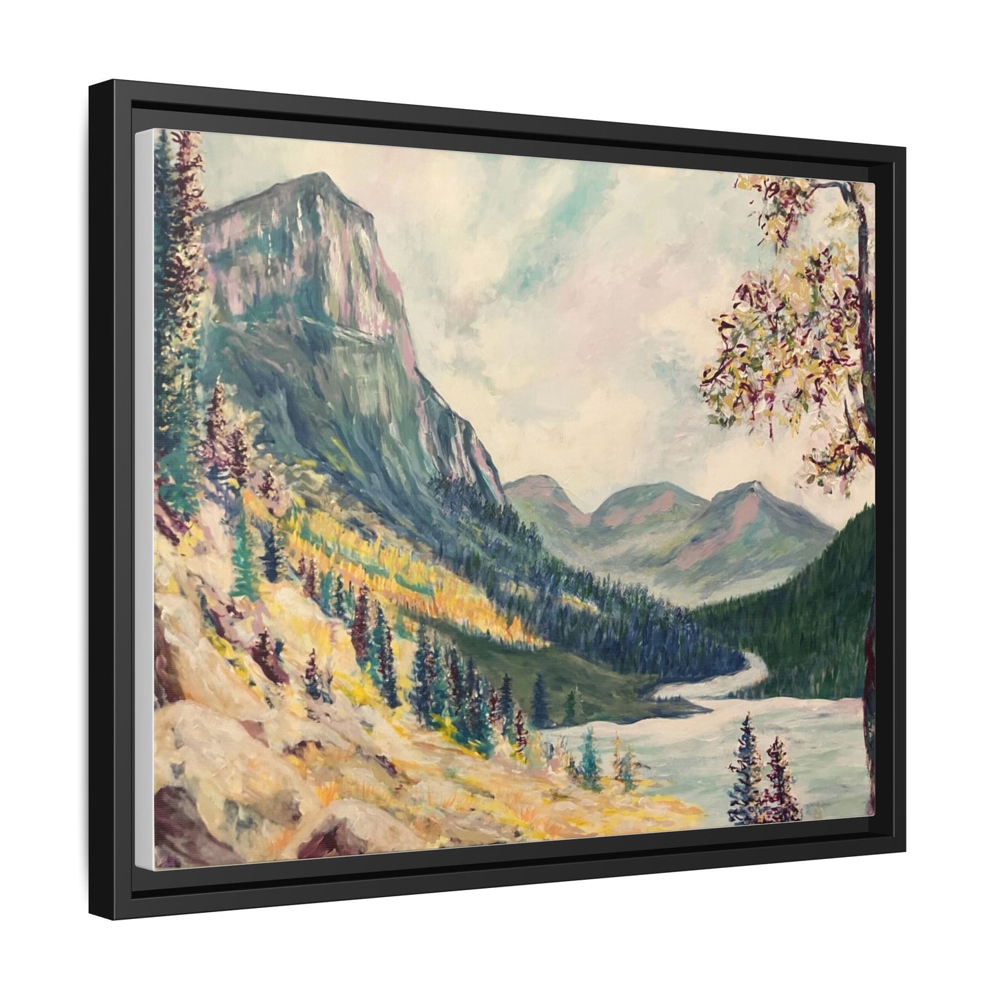 Cascading Landscape Framed Art, Nature Wall Decor, Scenic Home Décor, Mountain Artwork, Gift for Nature Lovers