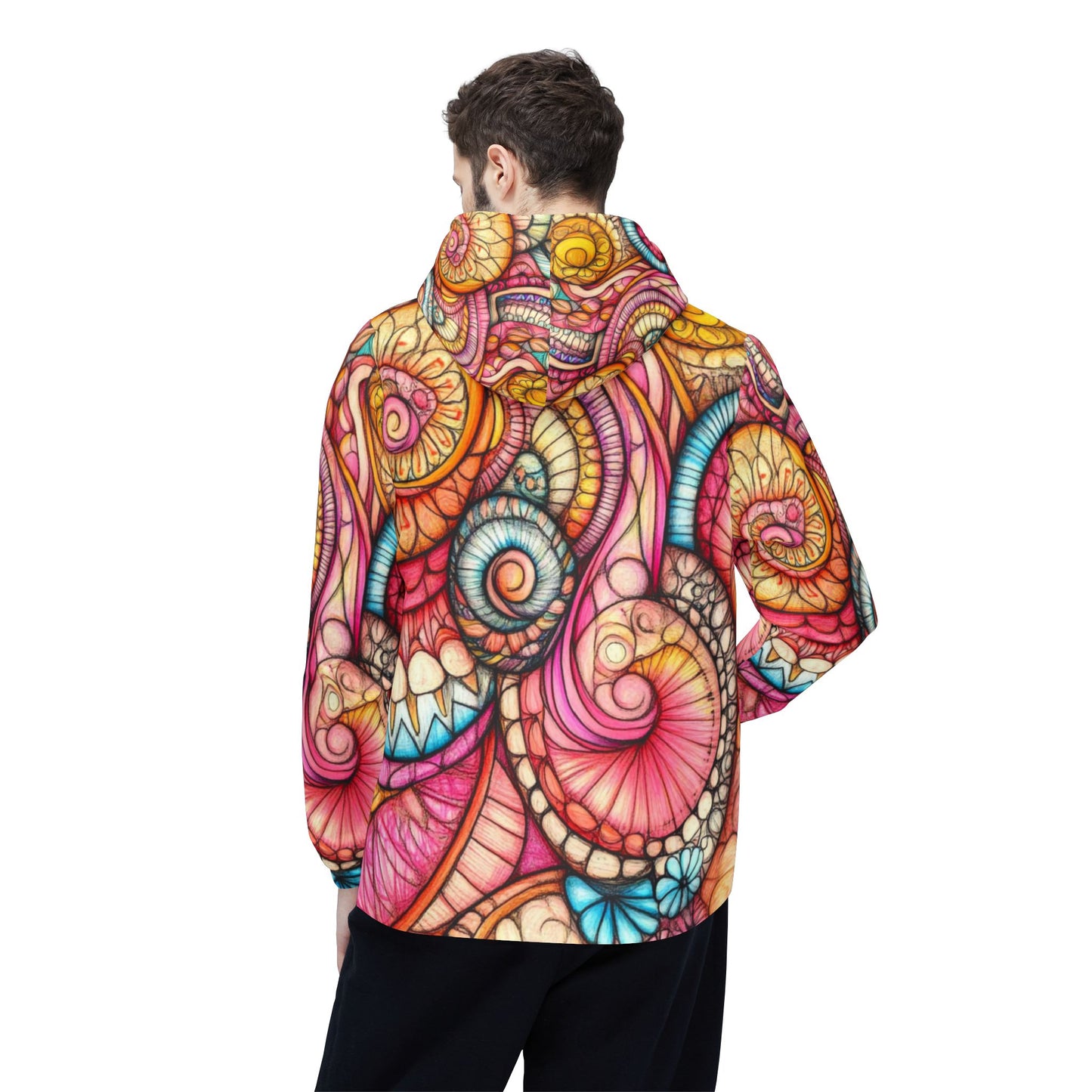 Abstract Seashell, Unisex Windbreaker Jacket (AOP)