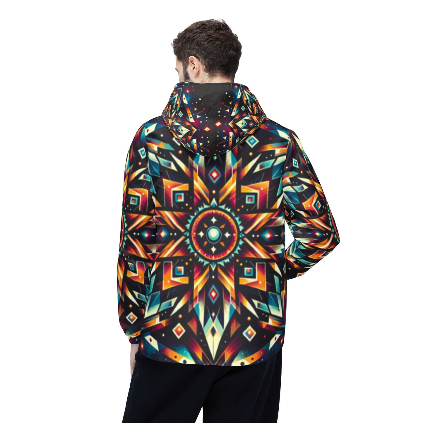 Geometric Tribal,  Unisex Windbreaker Jacket (AOP)