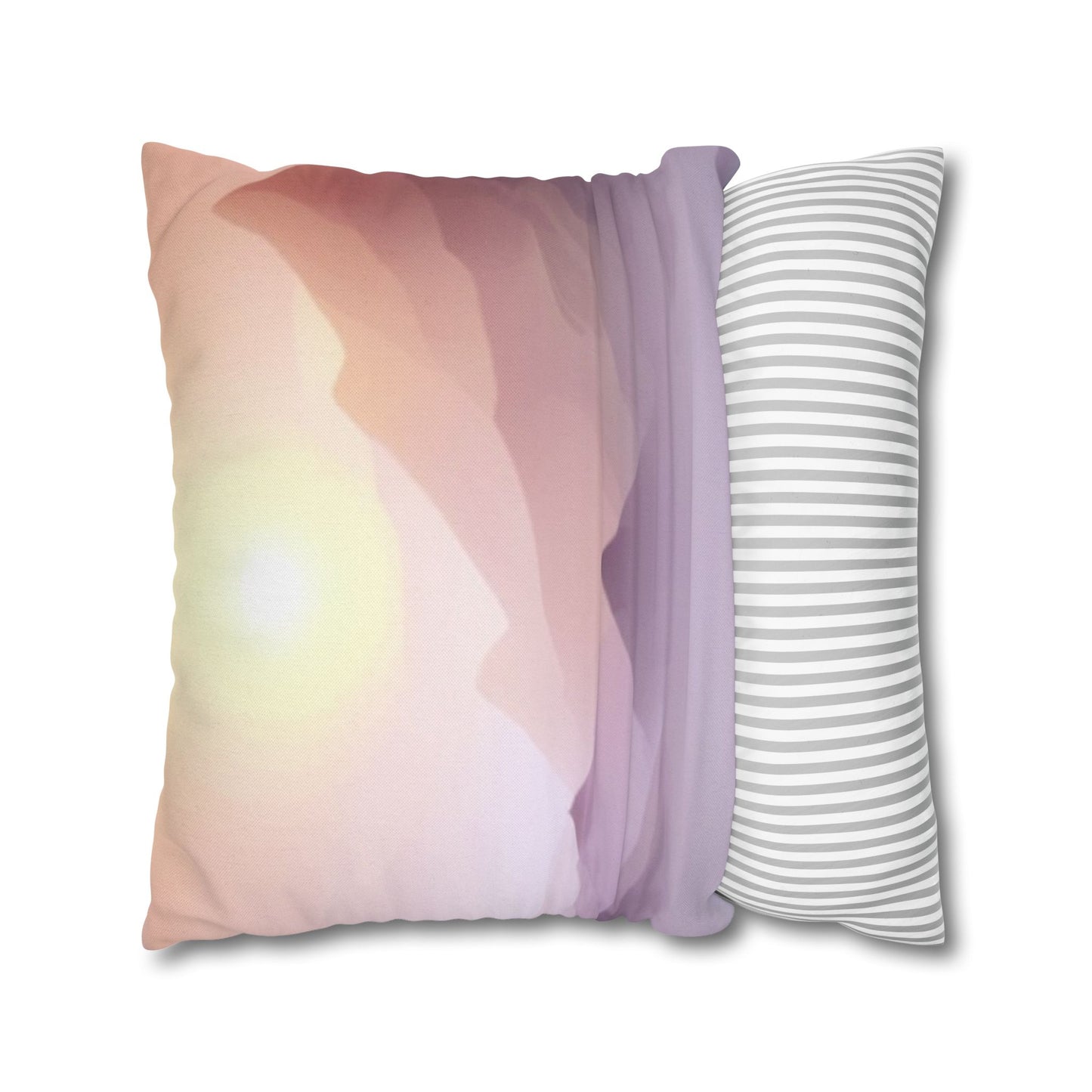 Purple Mountains, Polyester Square Pillowcase