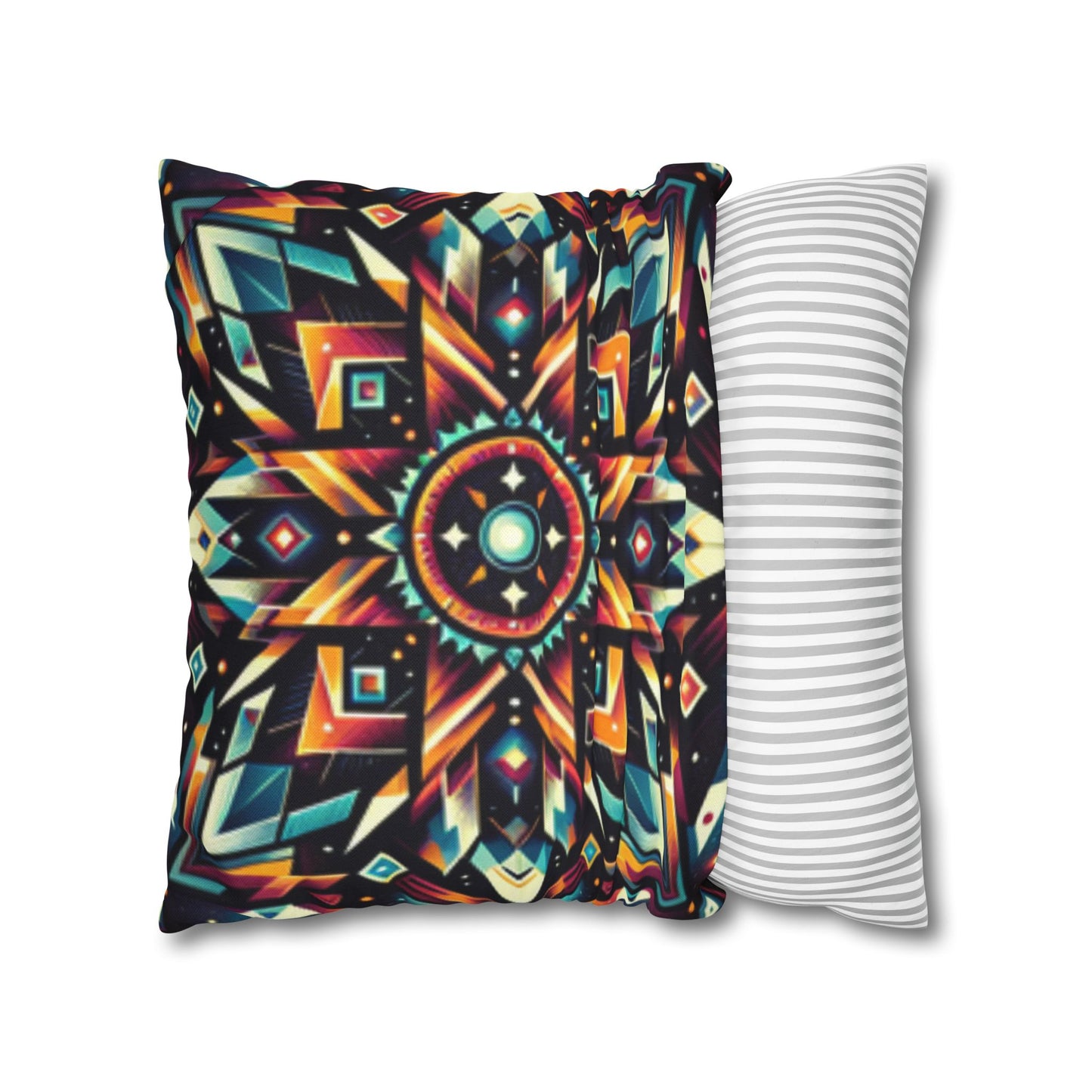 Geometric Tribal, Spun Polyester Square Pillowcase