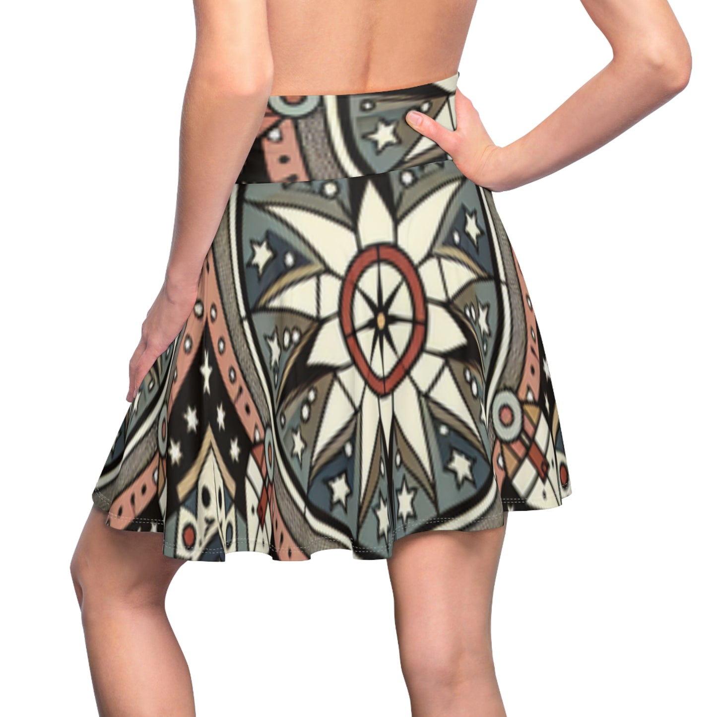 Sandstone, Women's Skater Skirt (AOP)