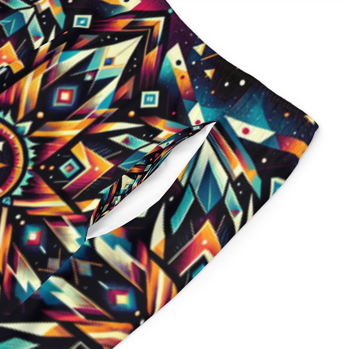 Geometric Tribal, Men's Board Shorts (AOP)