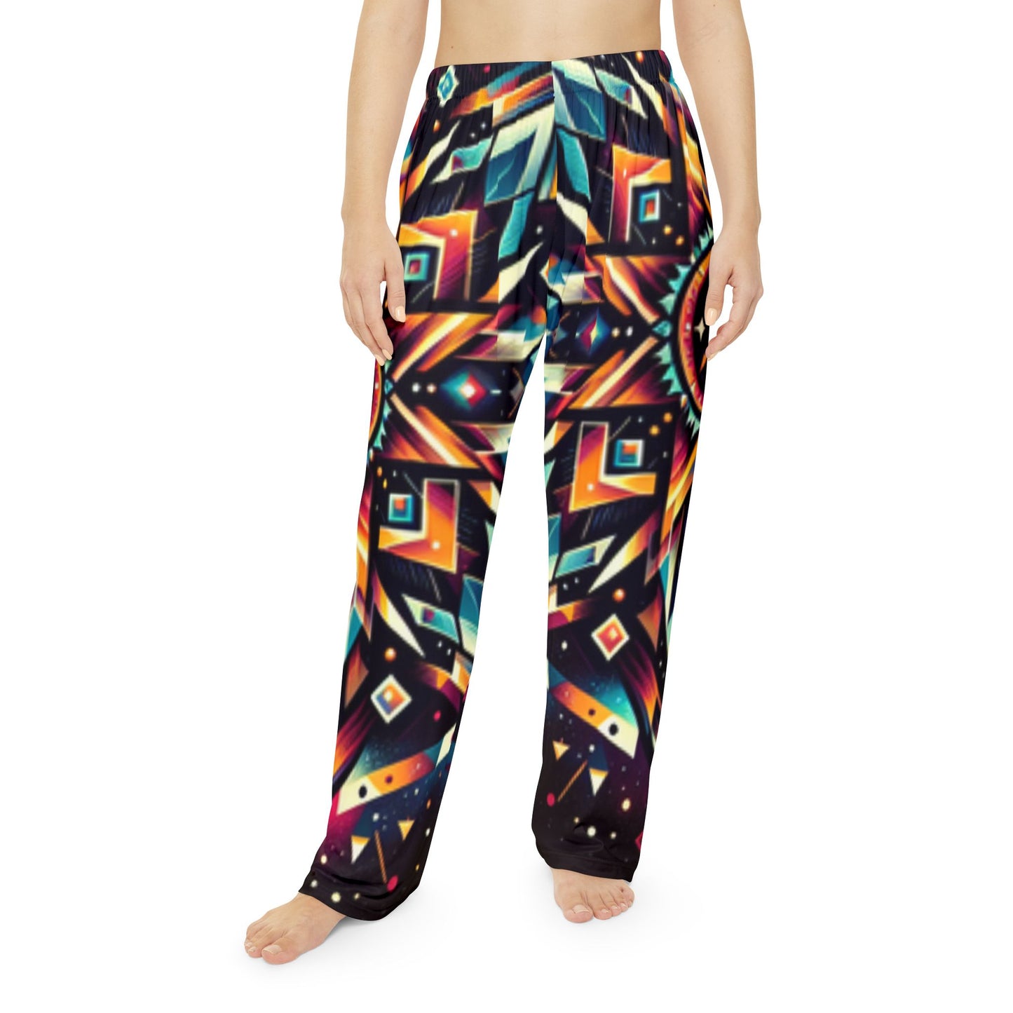 Geometric Tribal, Women's Pajama Pants (AOP)