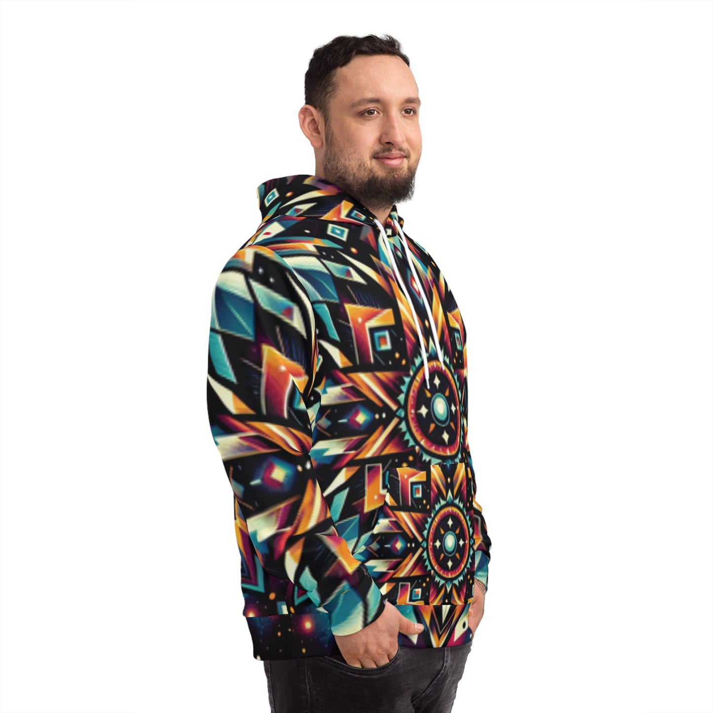 Geometric Tribal,  Unisex Fashion Hoodie (AOP)