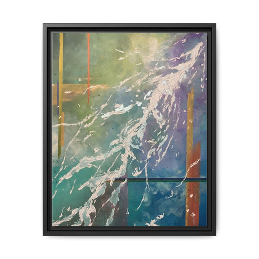 Abstract Framed Art Print, Colorful Wall Decor, Modern Home Art, Vibrant Canvas Artwork, Unique Gift Idea, Contemporary Aesthetic