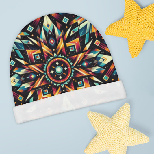 Geometric Tribal, Baby Beanie (AOP)