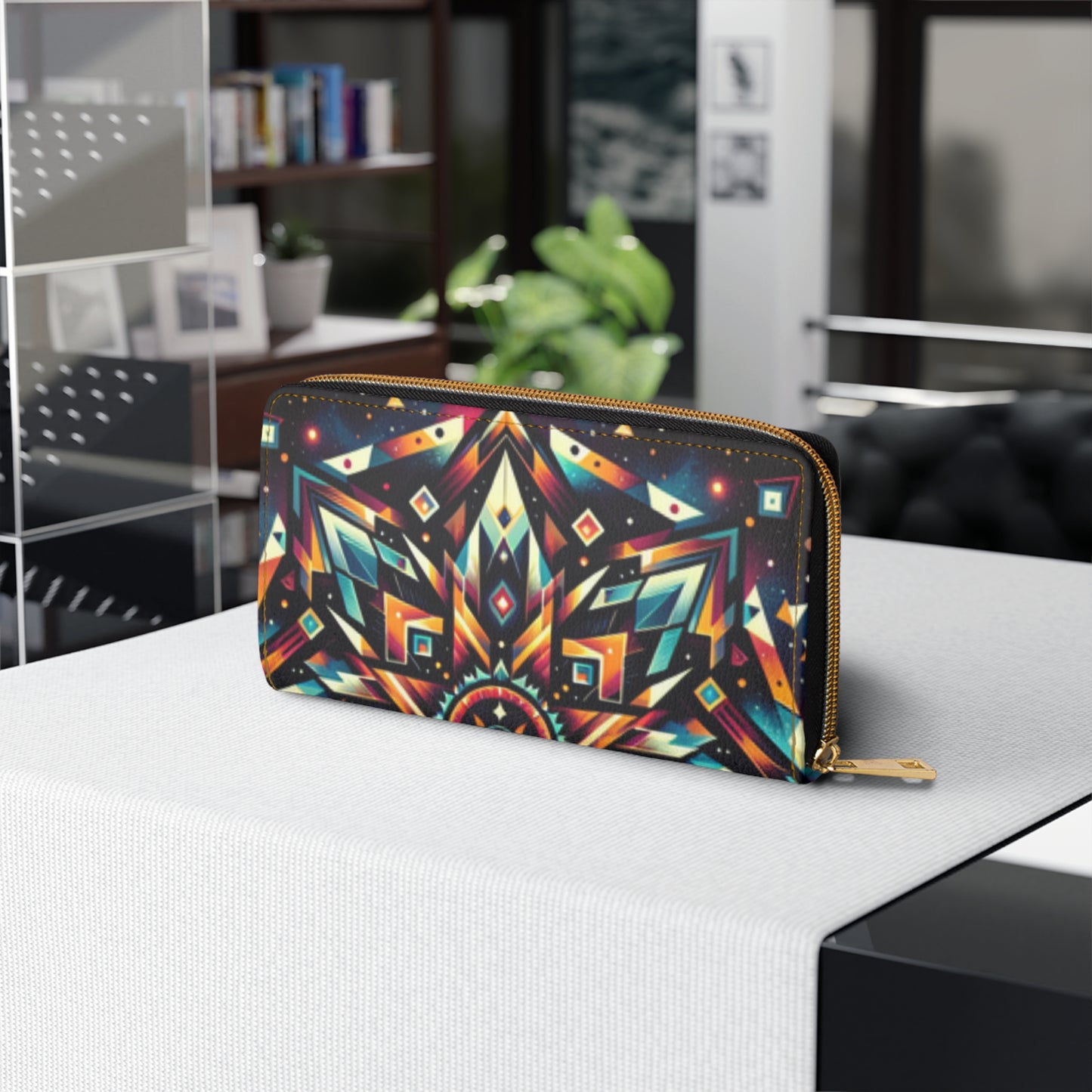 Geometric Tribal, Zipper Wallet