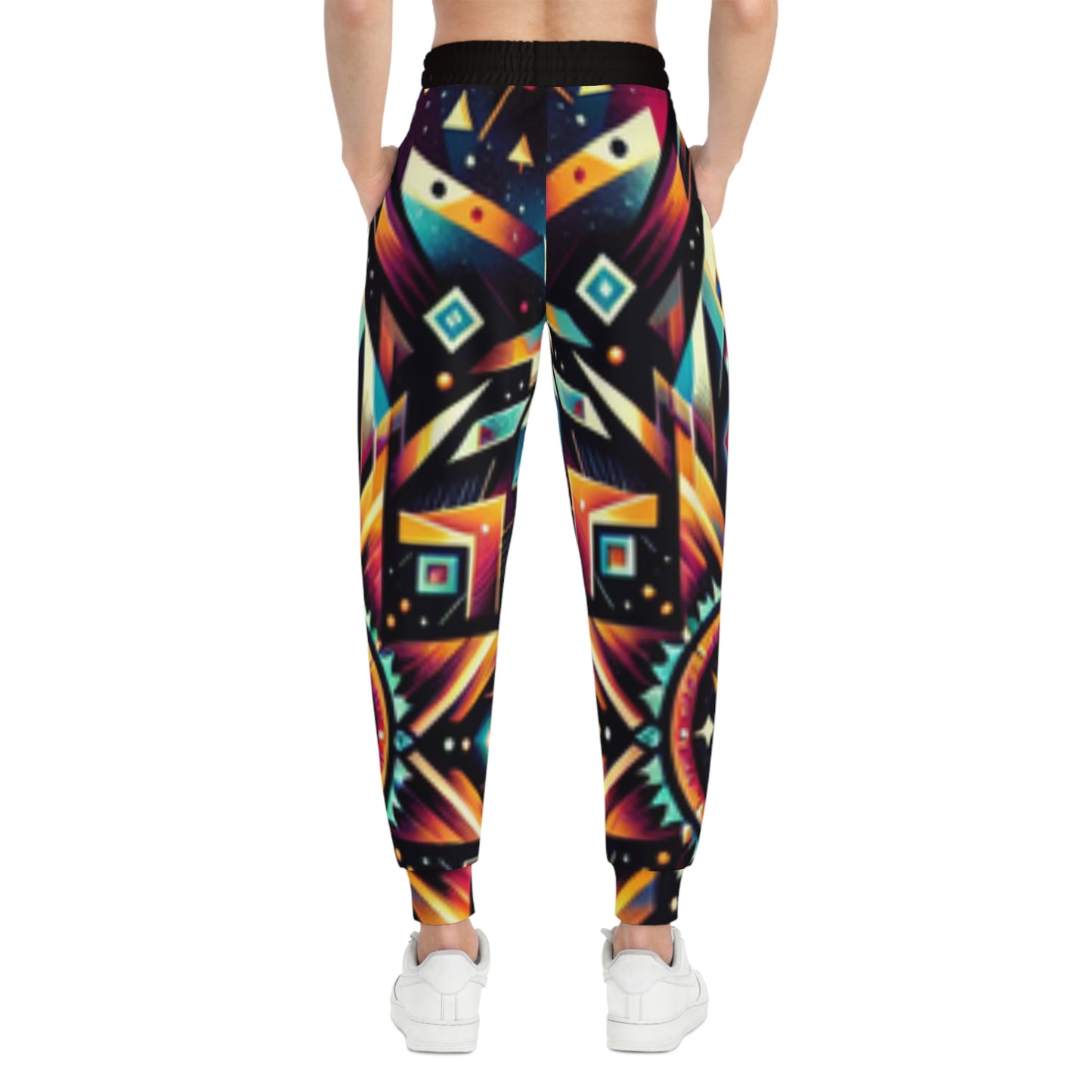 Geometric Tribal, Unisex Athletic Joggers (AOP)