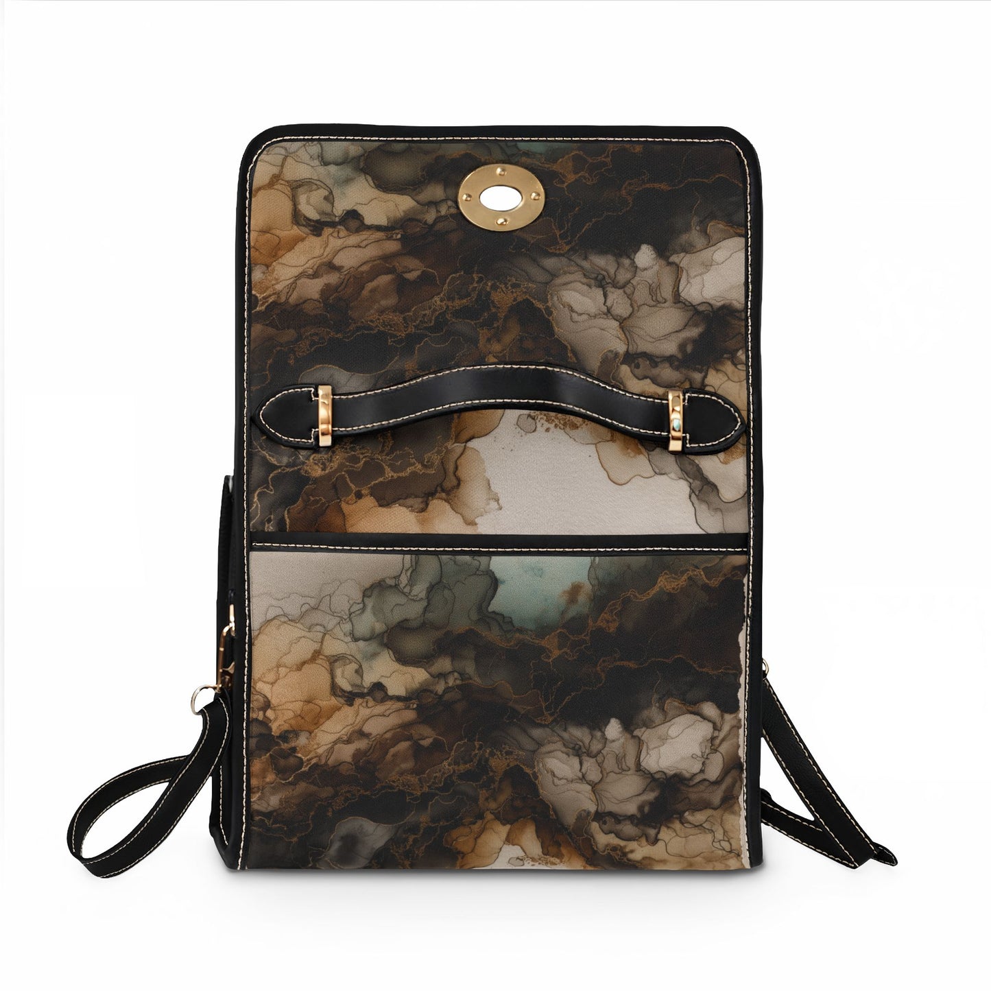 Earth Toned Watercolor, Canvas Bag