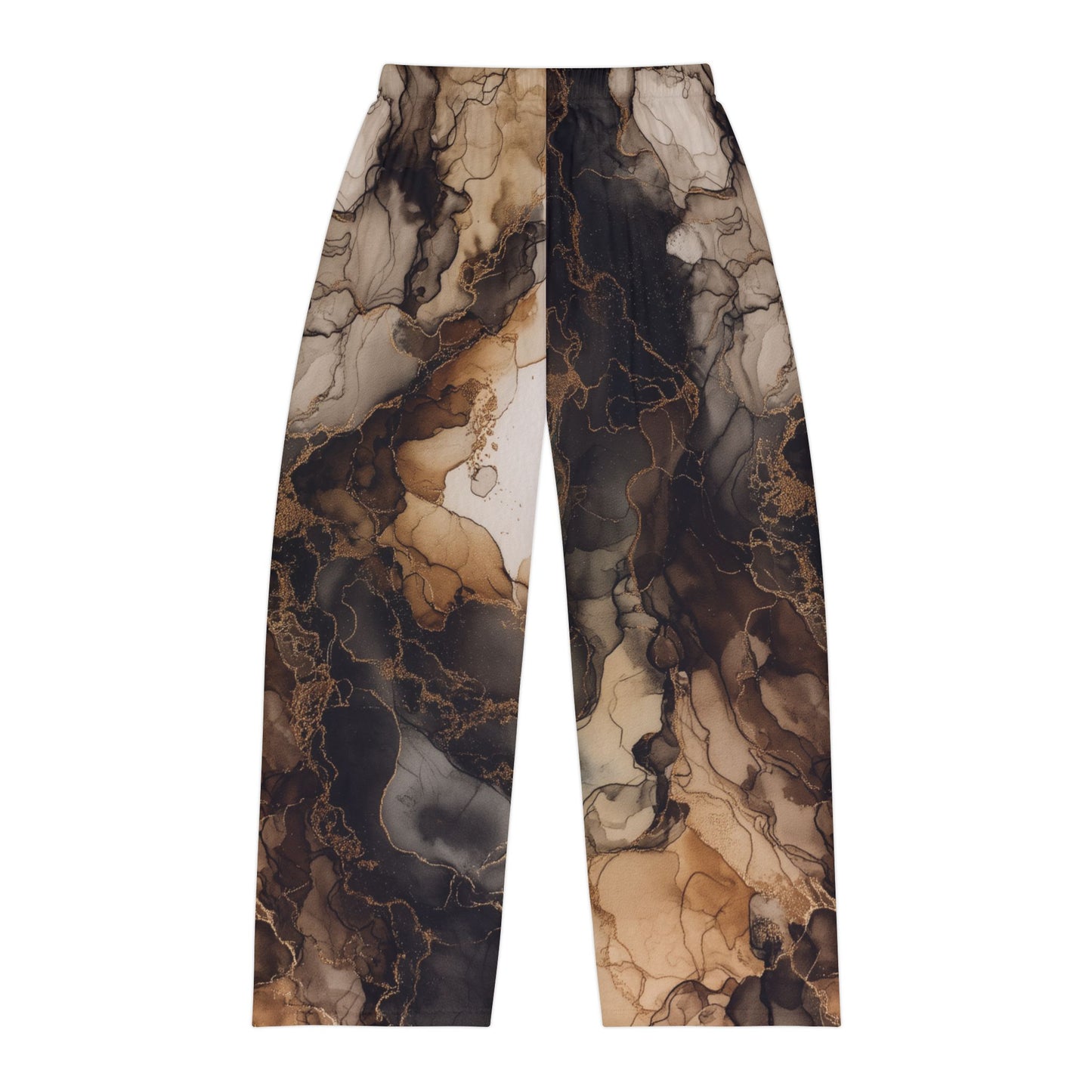 Earth Toned Watercolor, Pajama Pants — Marble Ink Lounge Pants for Men