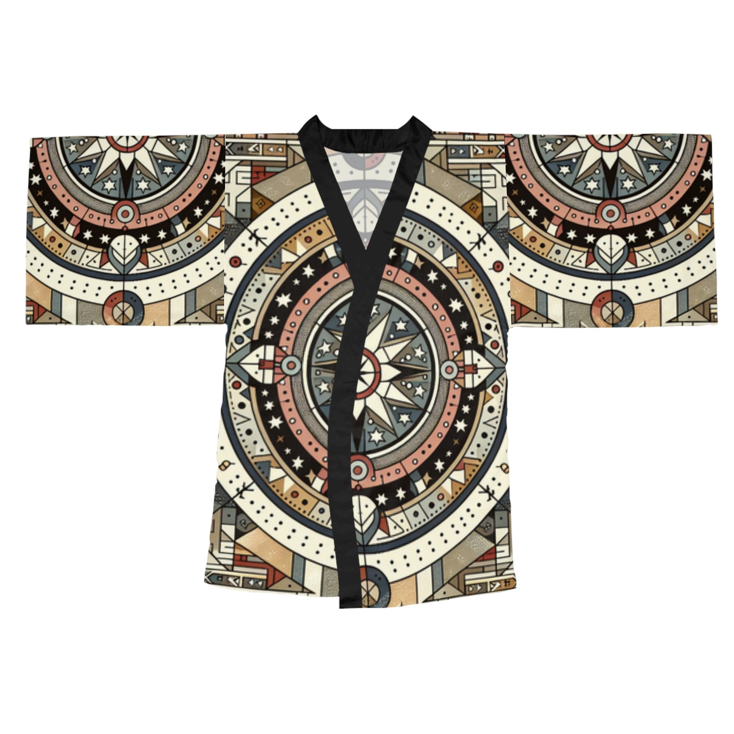 Sandstone, Long Sleeve Kimono Robe (AOP)