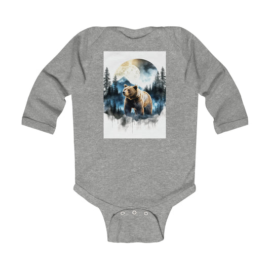 Bear Moon, Infant Long Sleeve Bodysuit