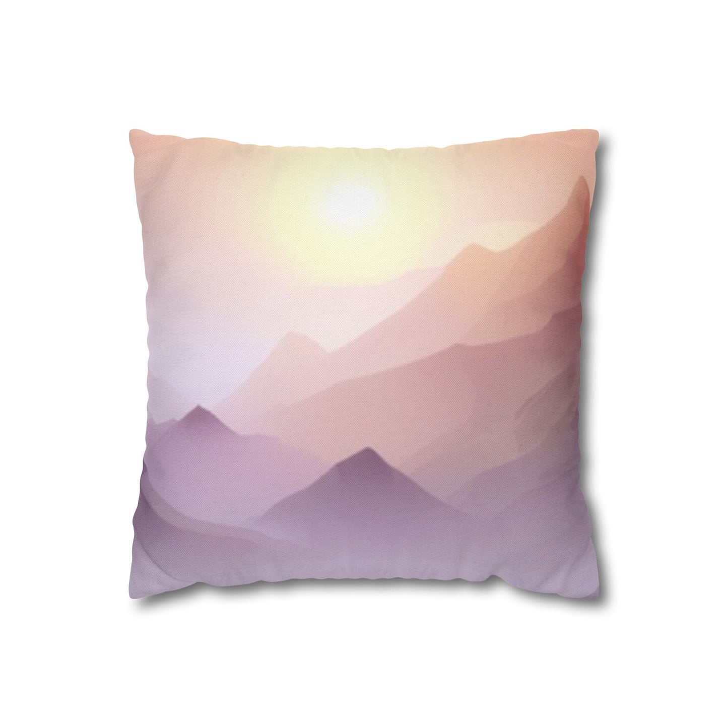 Purple Mountains, Polyester Square Pillowcase