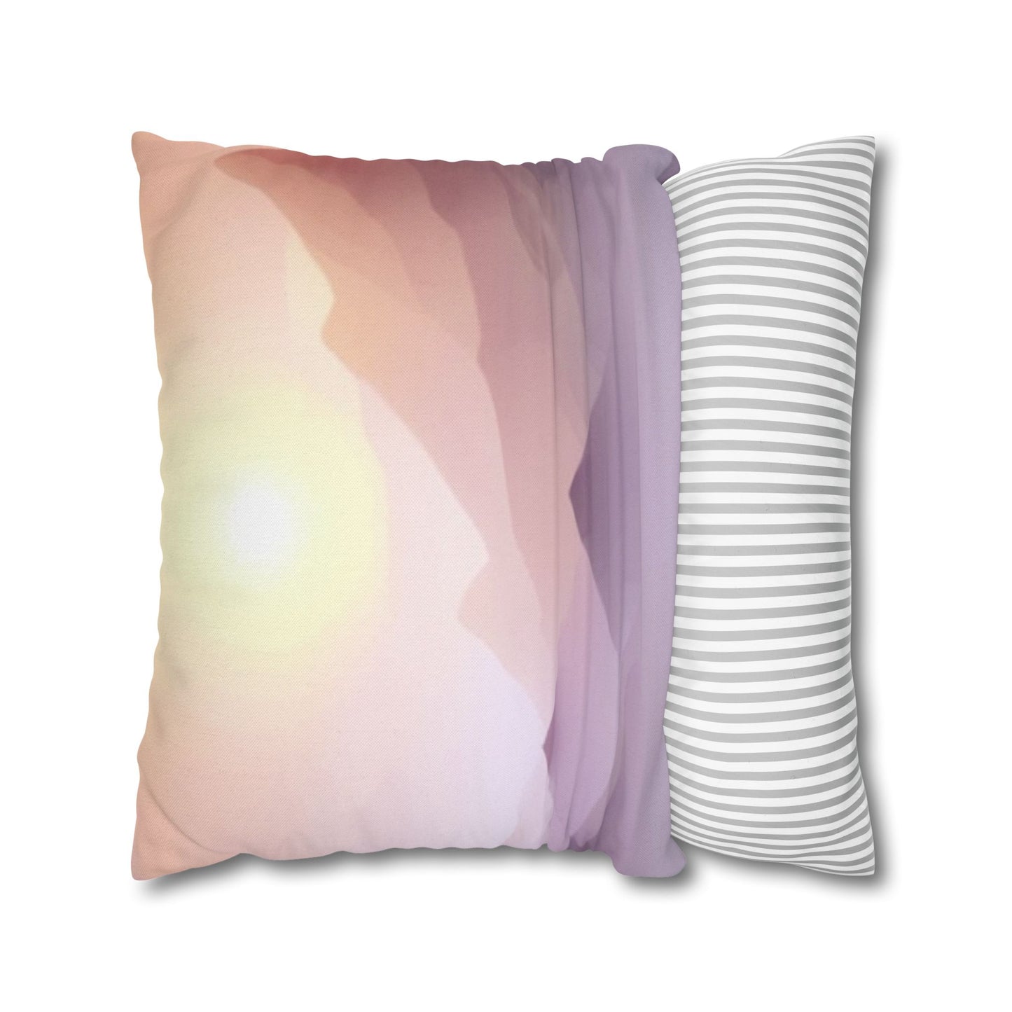 Purple Mountains, Polyester Square Pillowcase