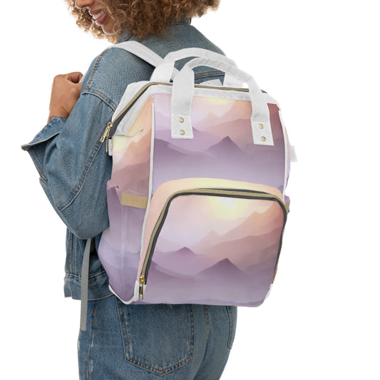 Purple Mountains, Multifunctional Diaper Backpack