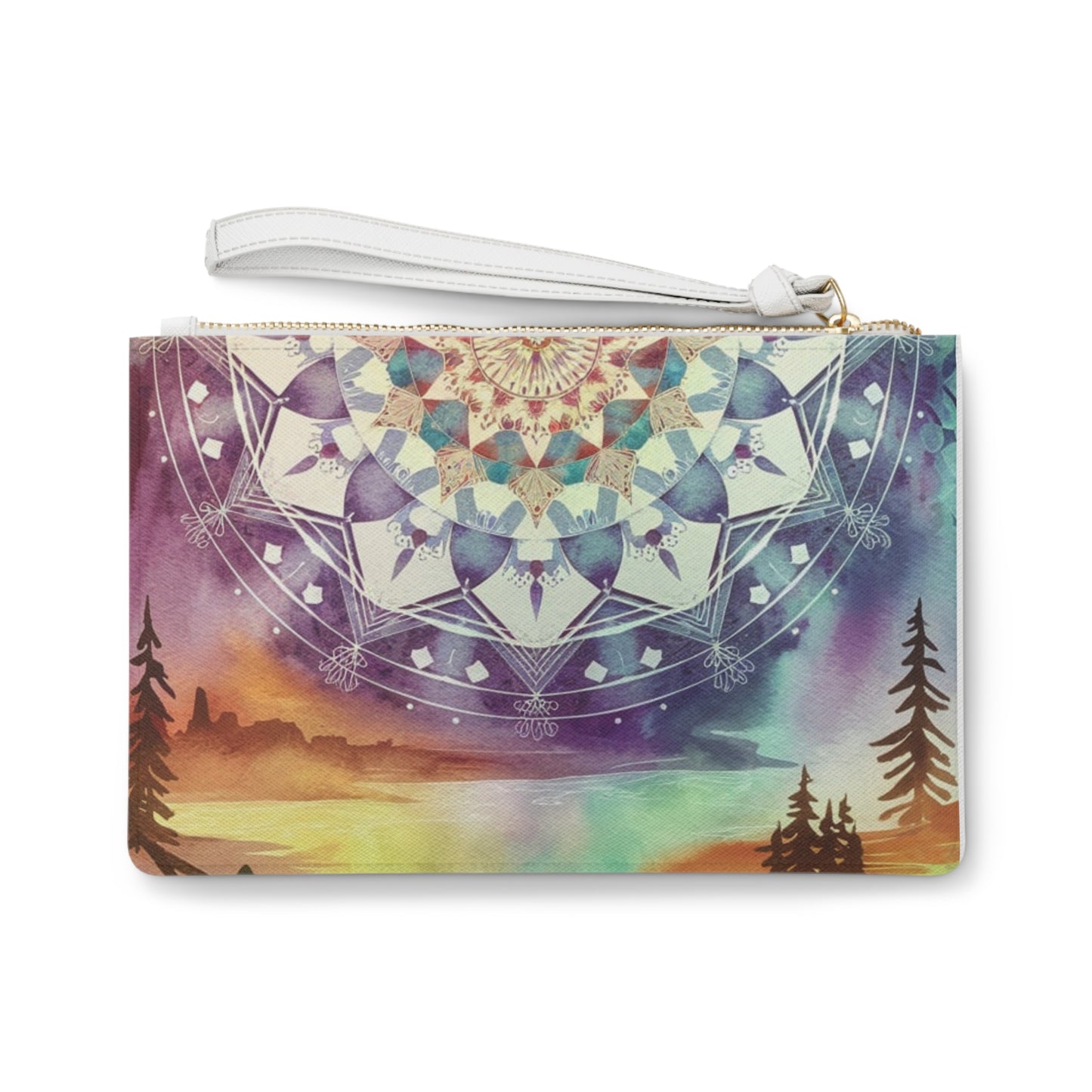 Geometric Pastel Rainbow, Clutch Bag