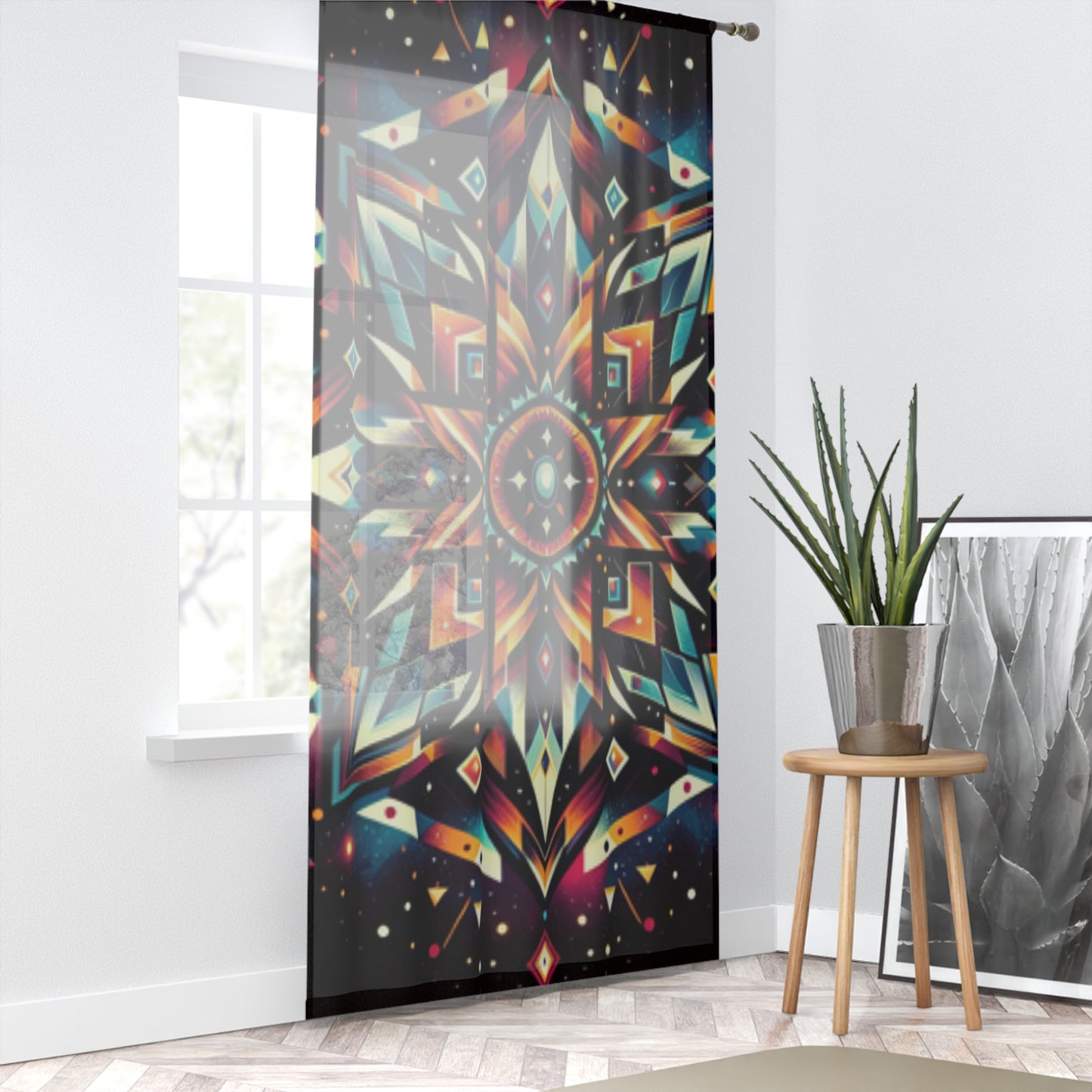 Geometric Tribal, Window Curtain