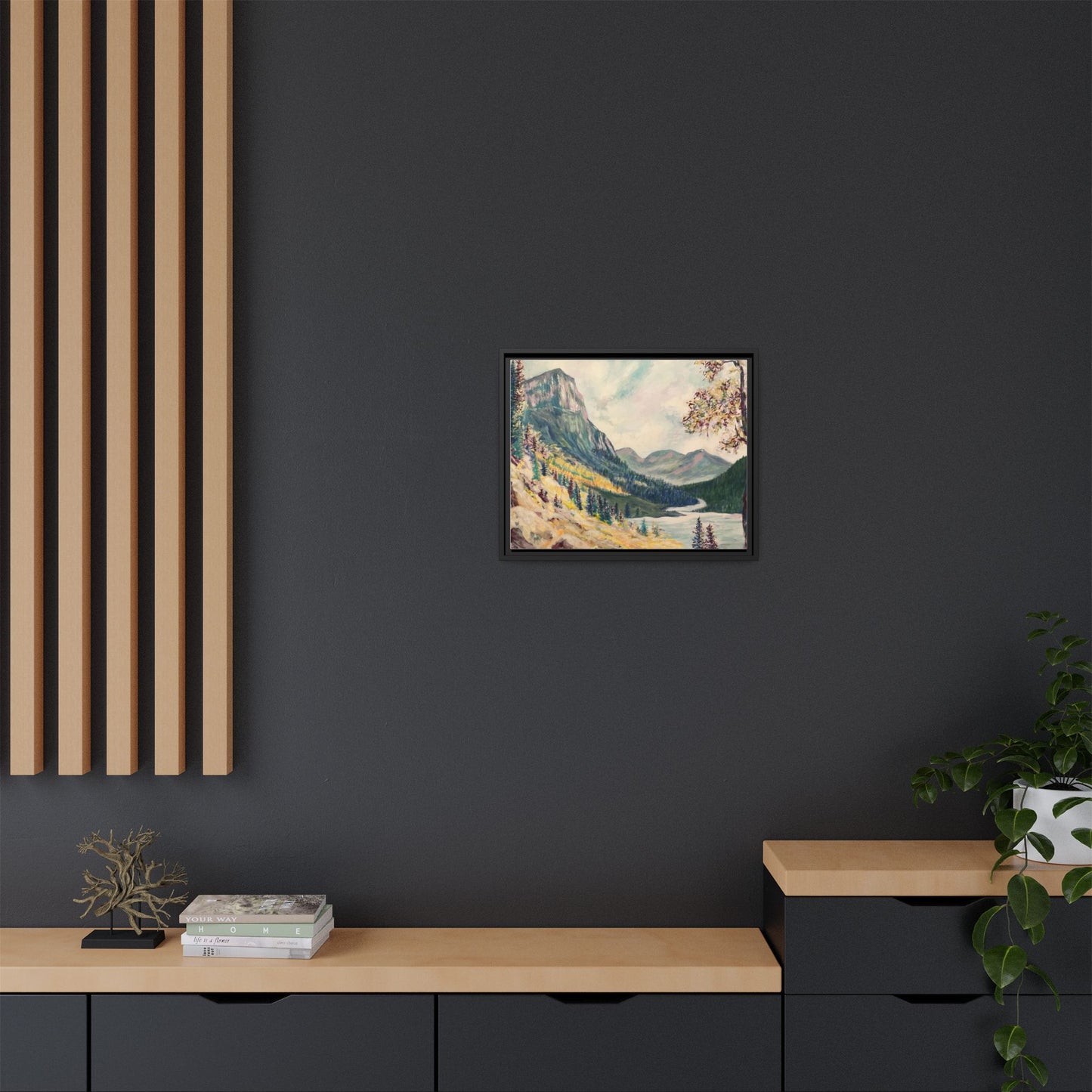 Cascading Landscape Framed Art, Nature Wall Decor, Scenic Home Décor, Mountain Artwork, Gift for Nature Lovers