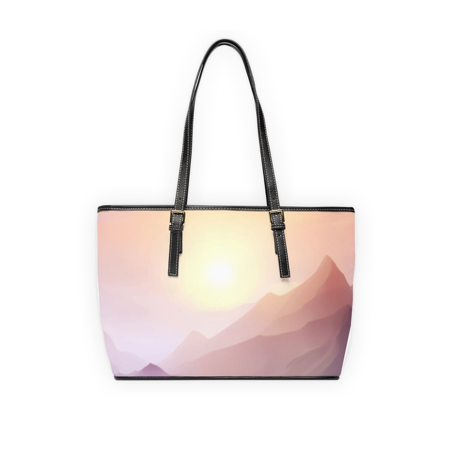 Purple Mountains Sun, PU Leather Shoulder Bag