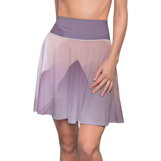 Purple Mountains, Women's Skater Skirt (AOP)